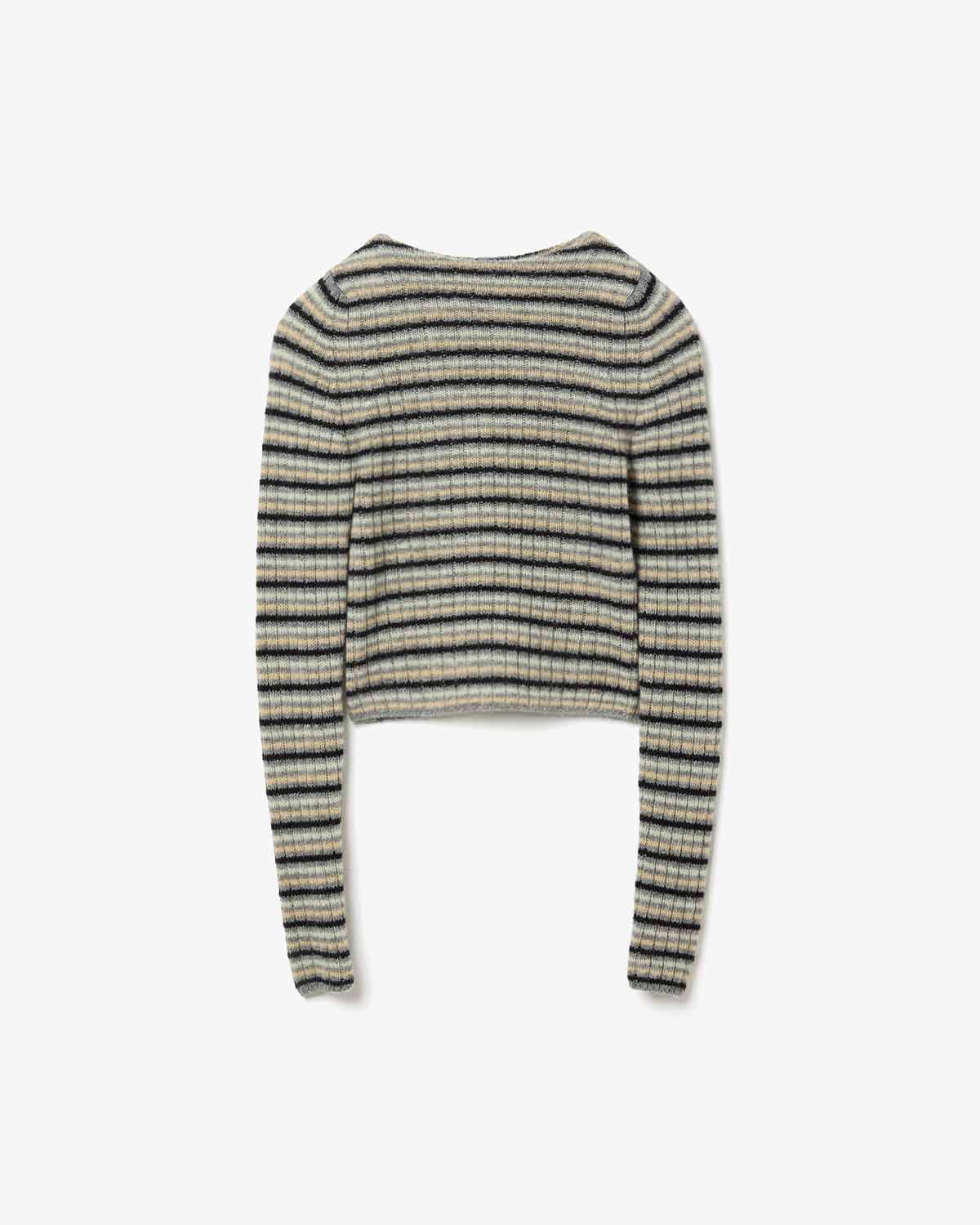 SHETLAND WOOL CASHMERE RIB KNIT BOAT-NECK P/O