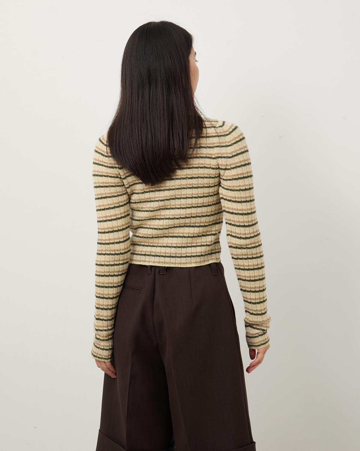 SHETLAND WOOL CASHMERE RIB KNIT BOAT-NECK P/O