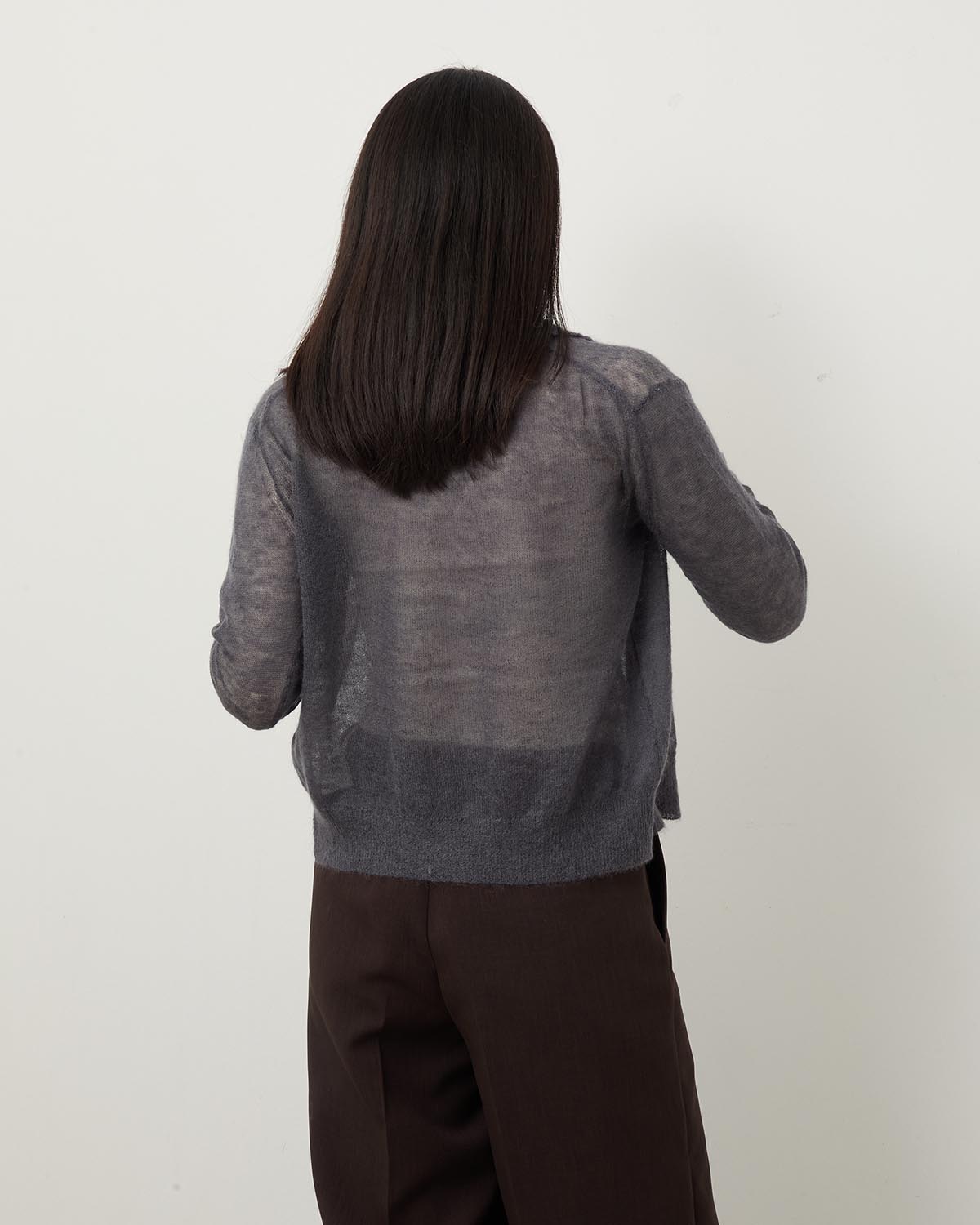 KID MOHAIR SHEER KNIT SHIRT CARDIGAN – COVERCHORD