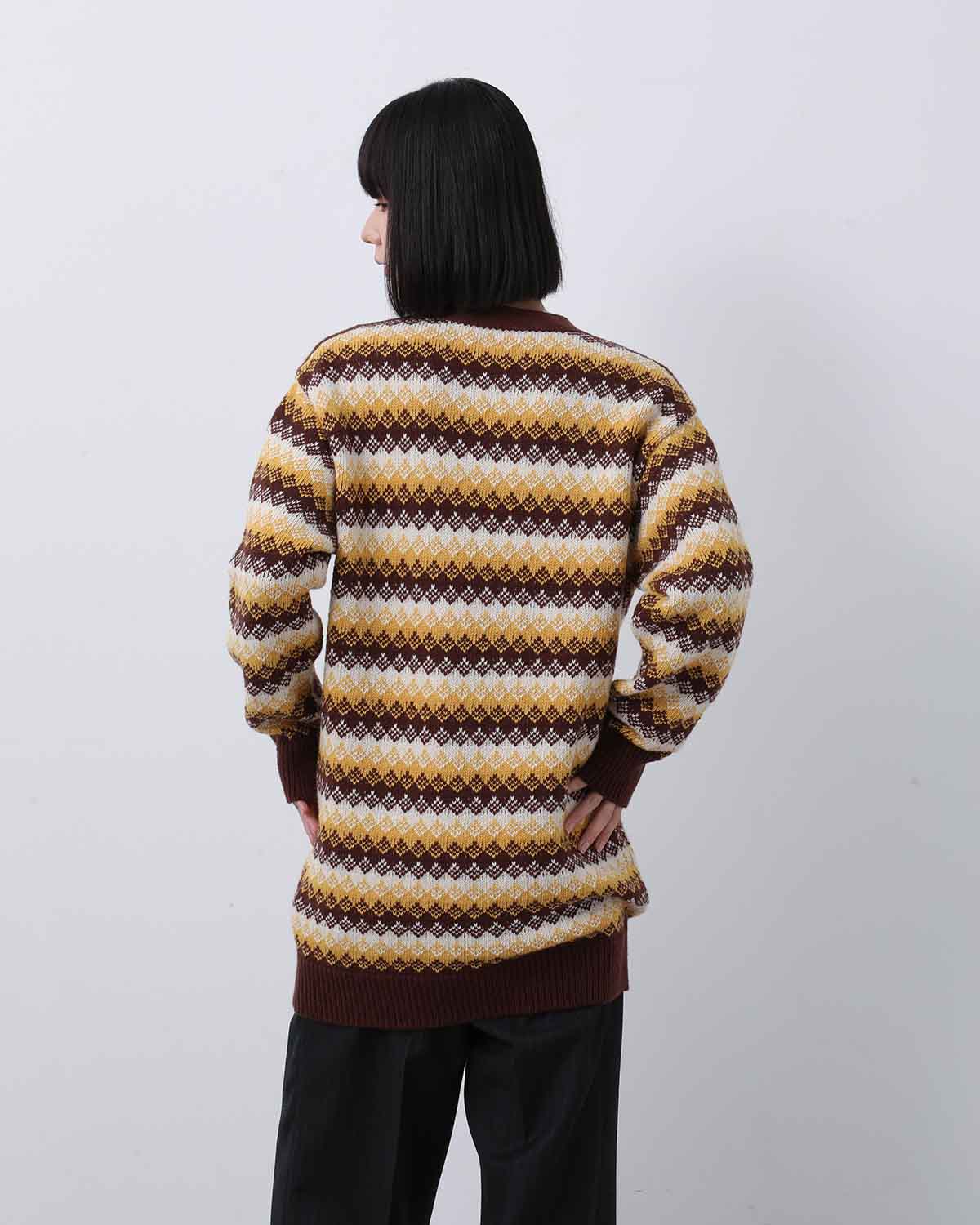 CASHMERE JACQUARD KNIT LONG CARDIGAN (WOMEN'S)