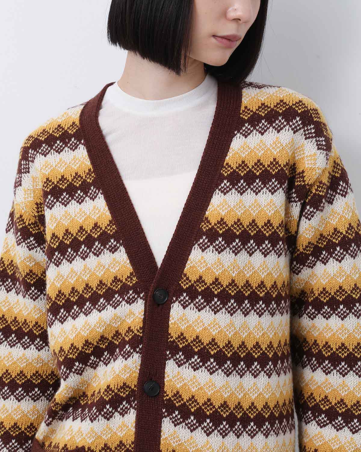 CASHMERE JACQUARD KNIT LONG CARDIGAN (WOMEN'S)