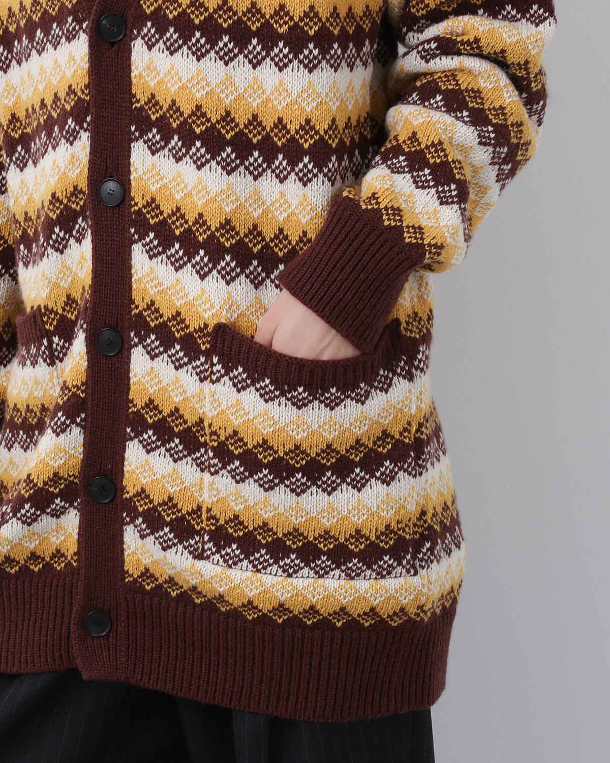 CASHMERE JACQUARD KNIT LONG CARDIGAN (WOMEN'S)