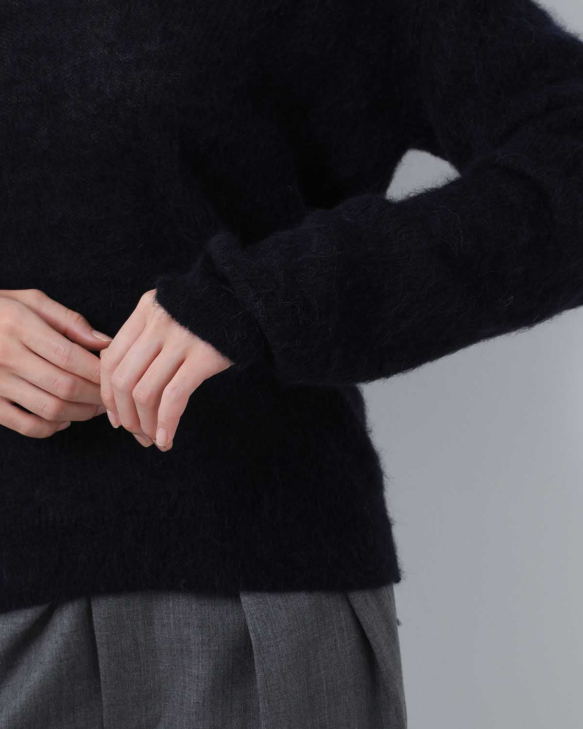 BABY SURI ALPACA SHEER KNIT SKIPPER POLO