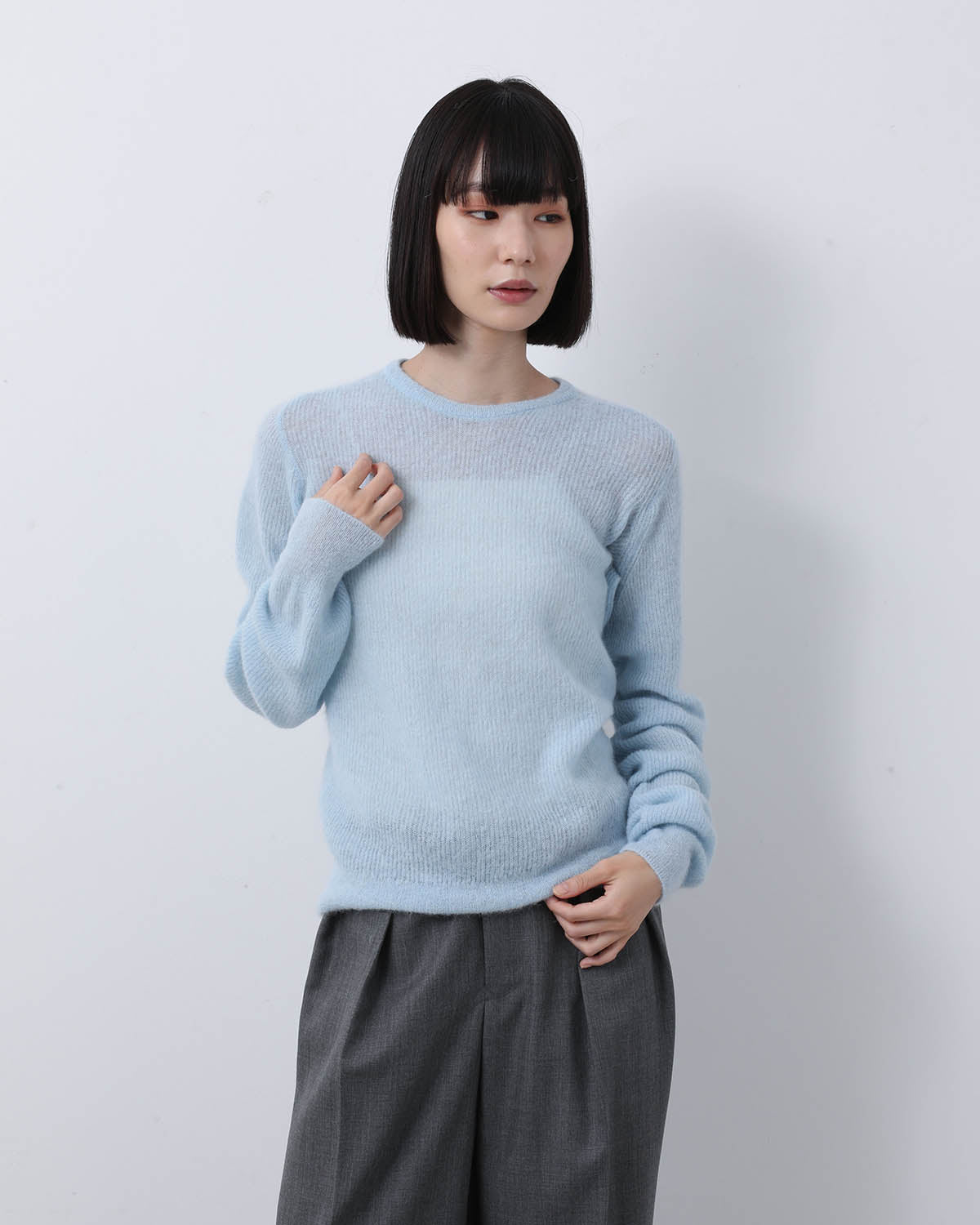 BABY SURI ALPACA SHEER KNIT P/O