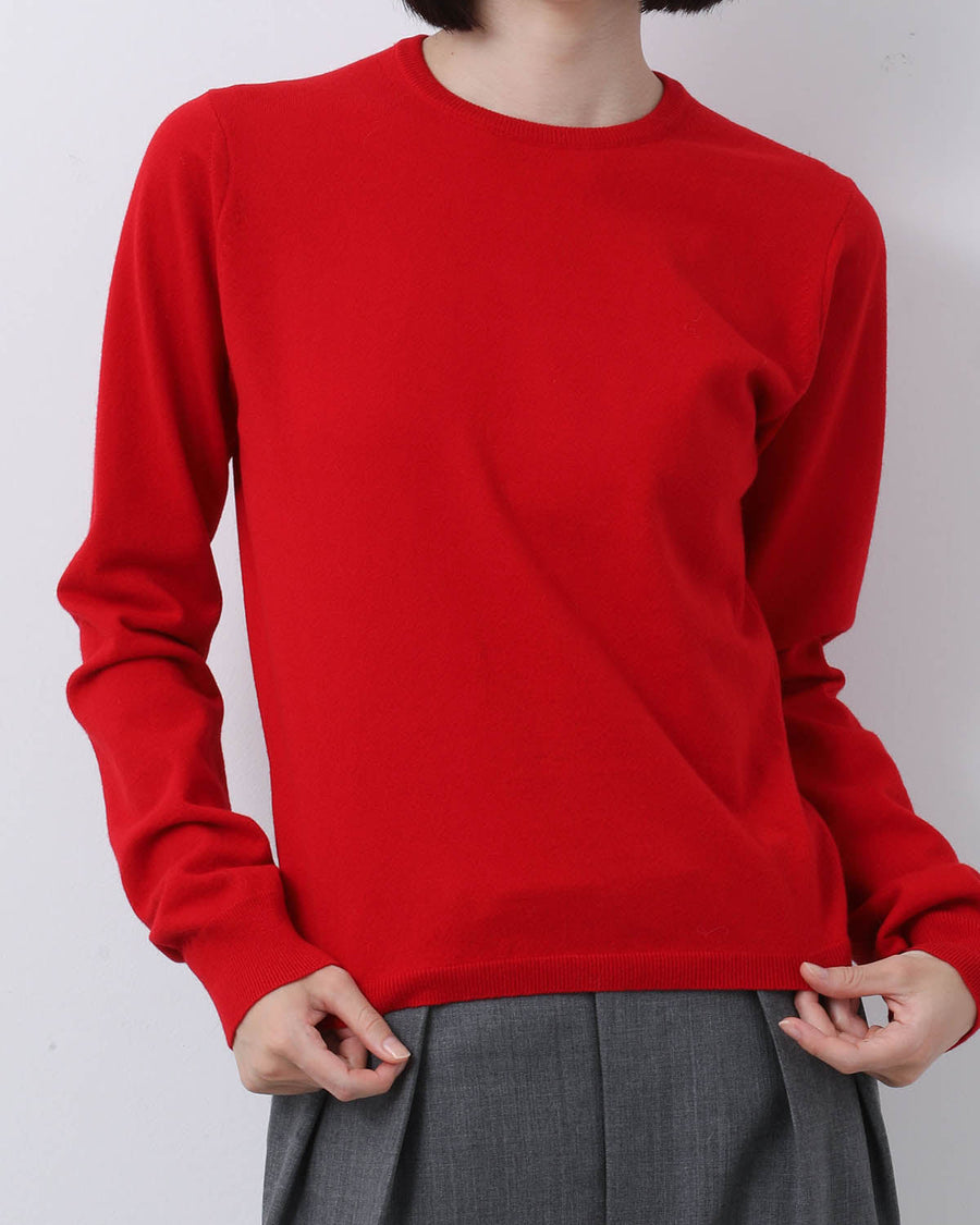 25AW HIGH TWIST WOOL KNIT VーNECK P/O RED HIGH TWIST WOOL KNIT V-NECK P/O RED – TIME AFTER TIME