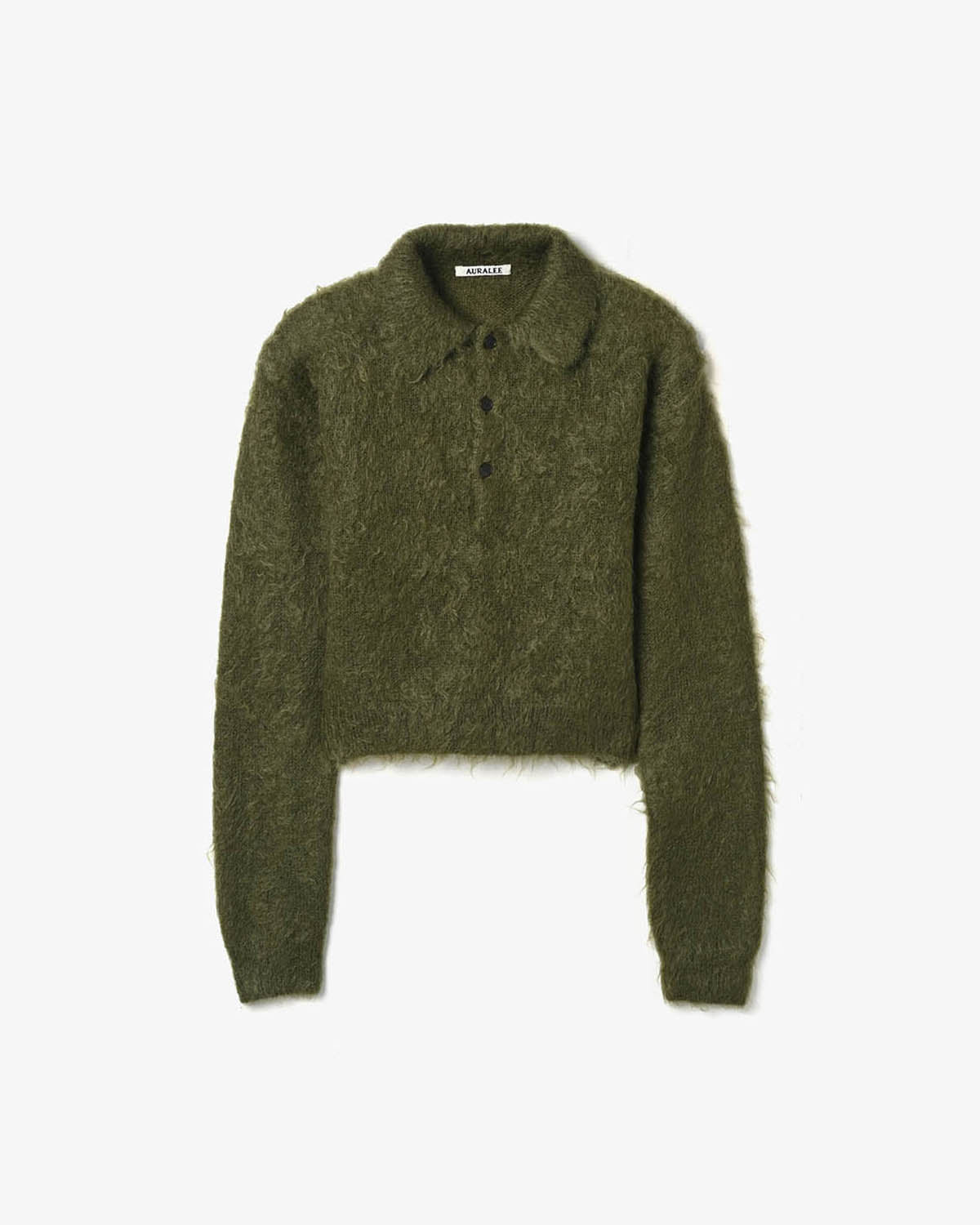 BRUSHED SUPER KID MOHAIR KNIT POLO (WOMEN'S)