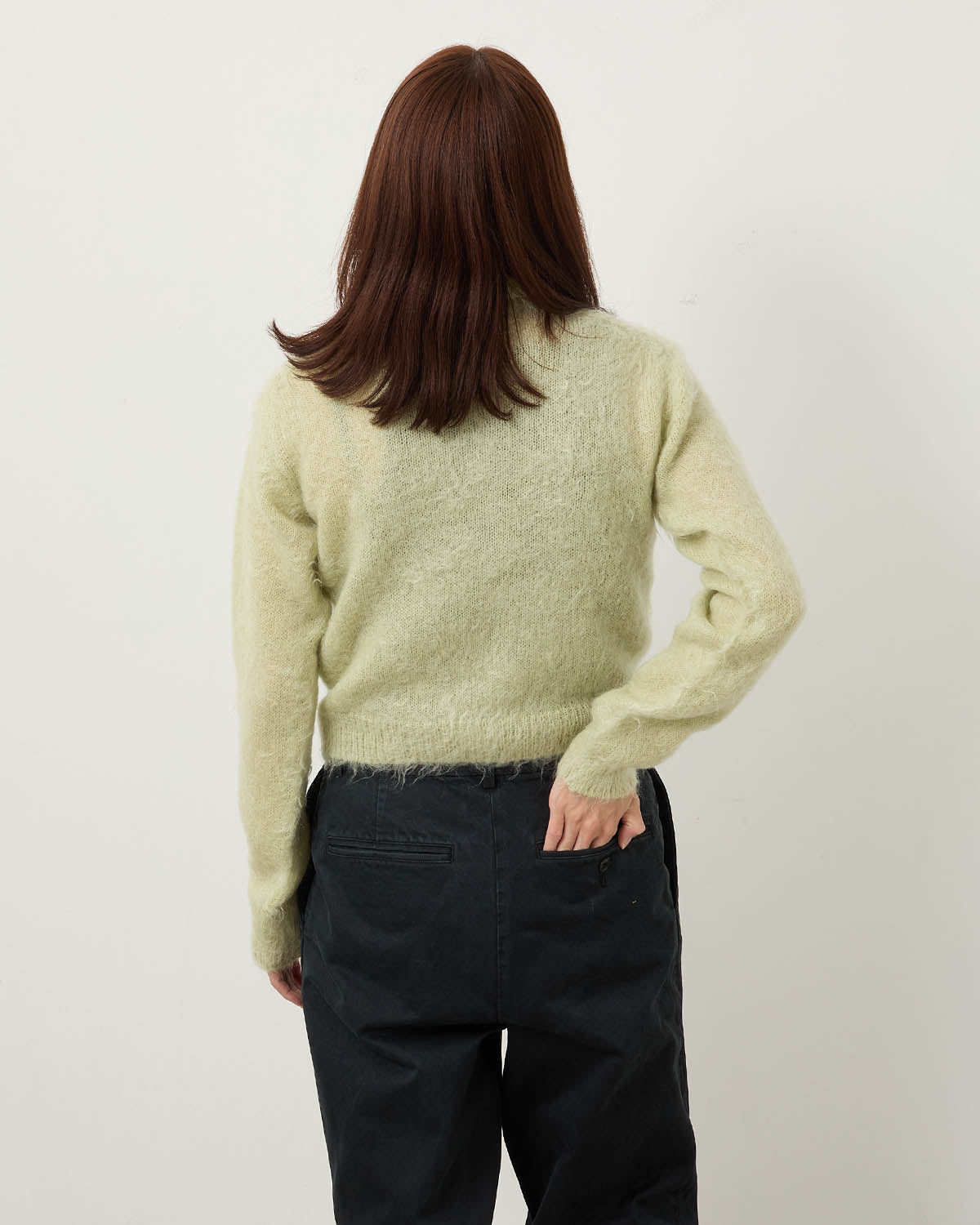 BRUSHED SUPER KID MOHAIR KNIT POLO (WOMEN'S)