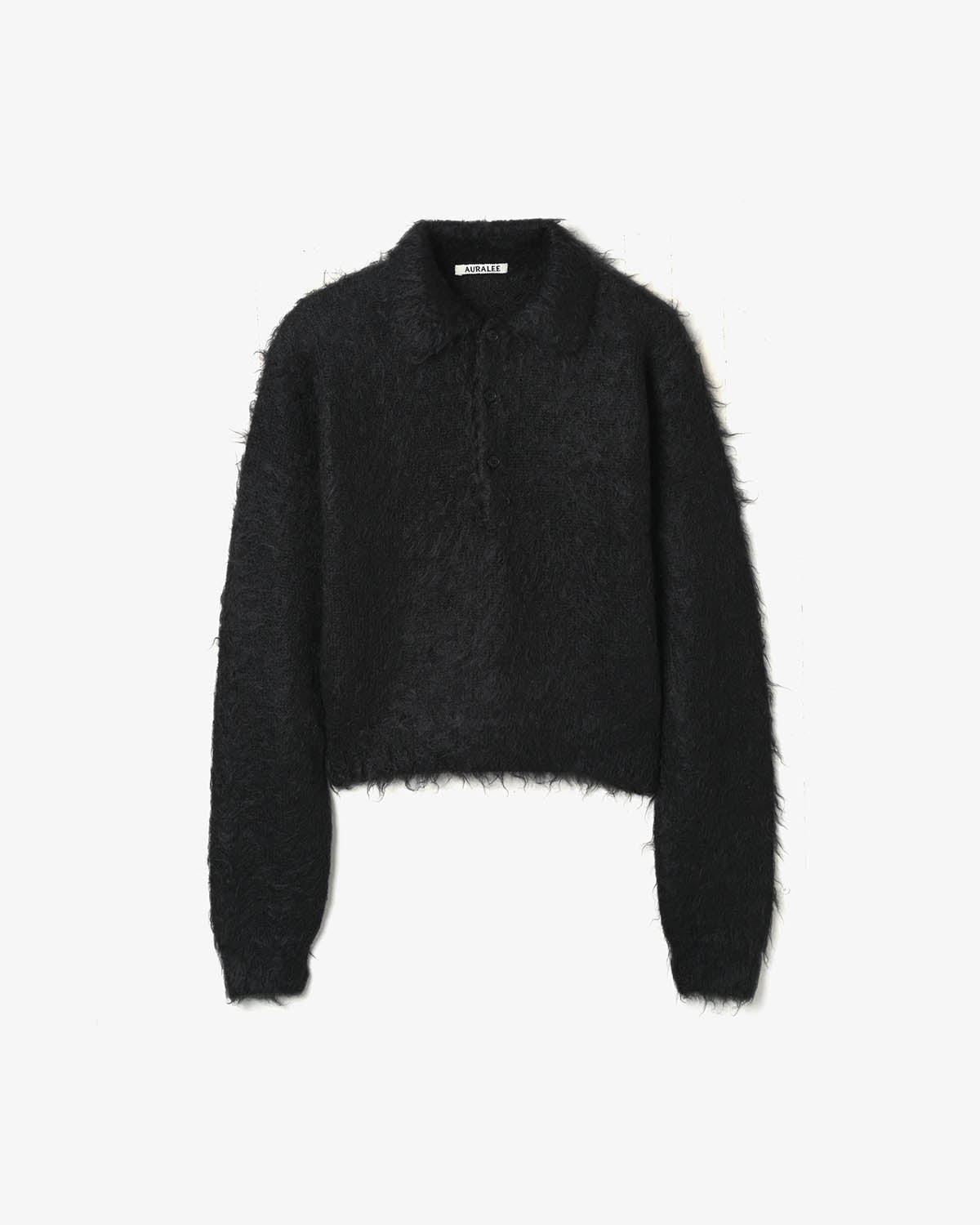 BRUSHED SUPER KID MOHAIR KNIT POLO (WOMEN'S)