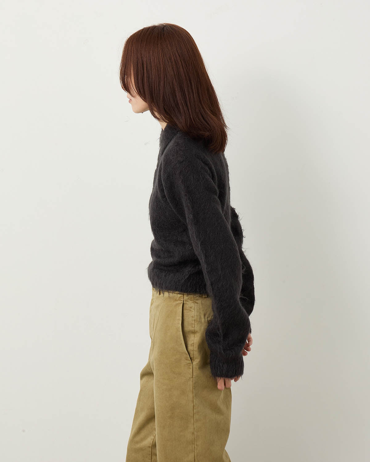 BRUSHED SUPER KID MOHAIR KNIT POLO (WOMEN'S)