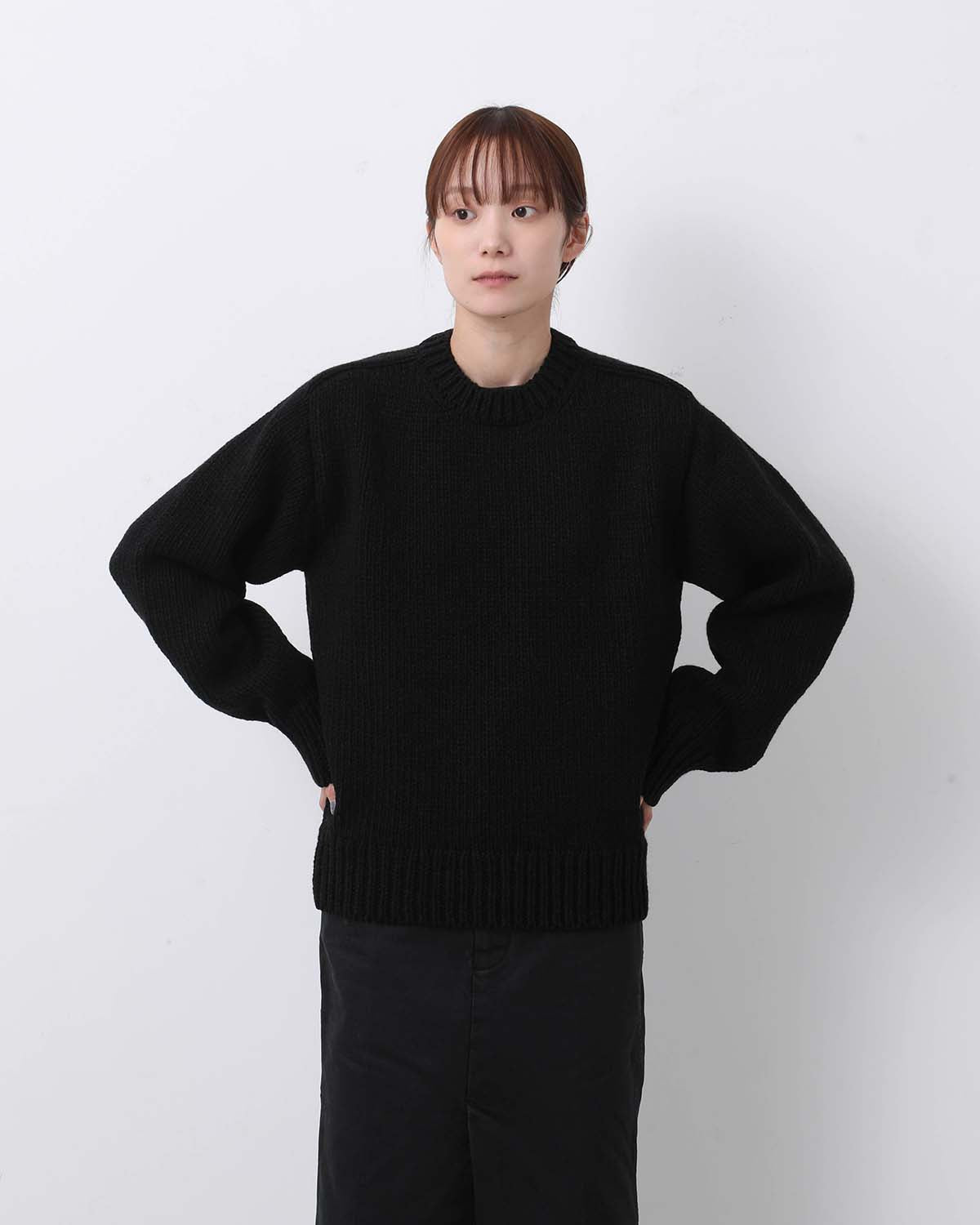 WOOL CASHMERE FELTED KNIT P/O