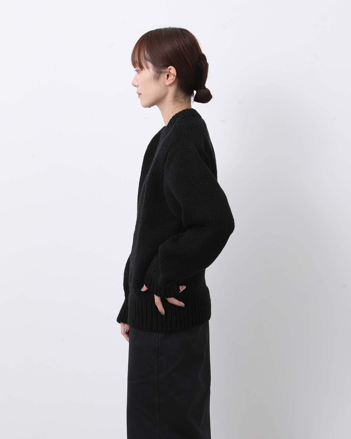 WOOL CASHMERE FELTED KNIT P/O