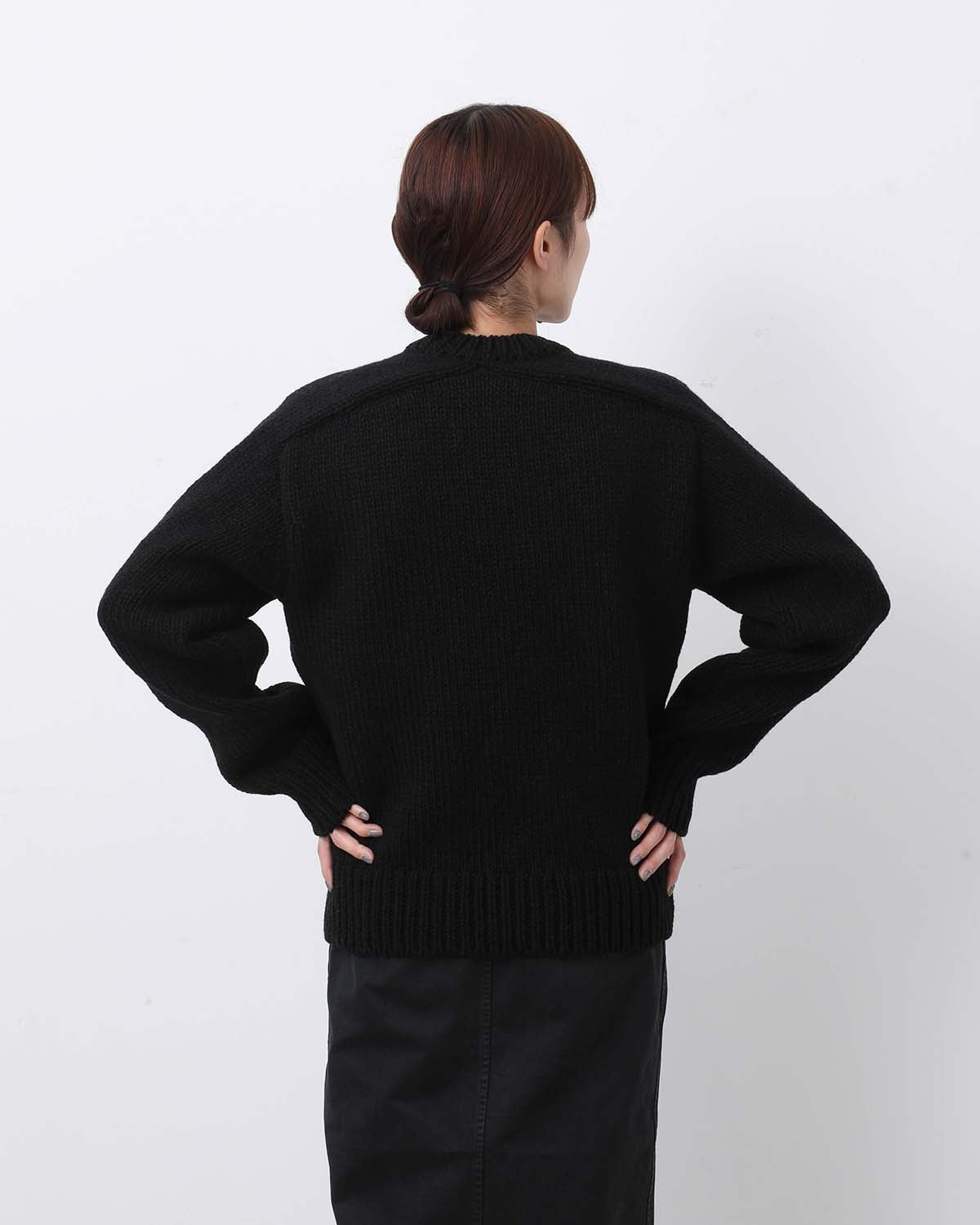 WOOL CASHMERE FELTED KNIT P/O