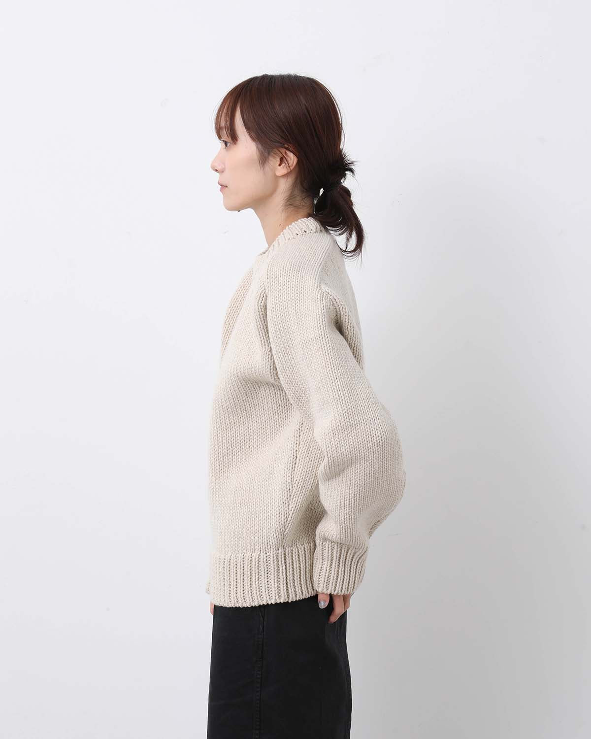 WOOL CASHMERE FELTED KNIT P/O