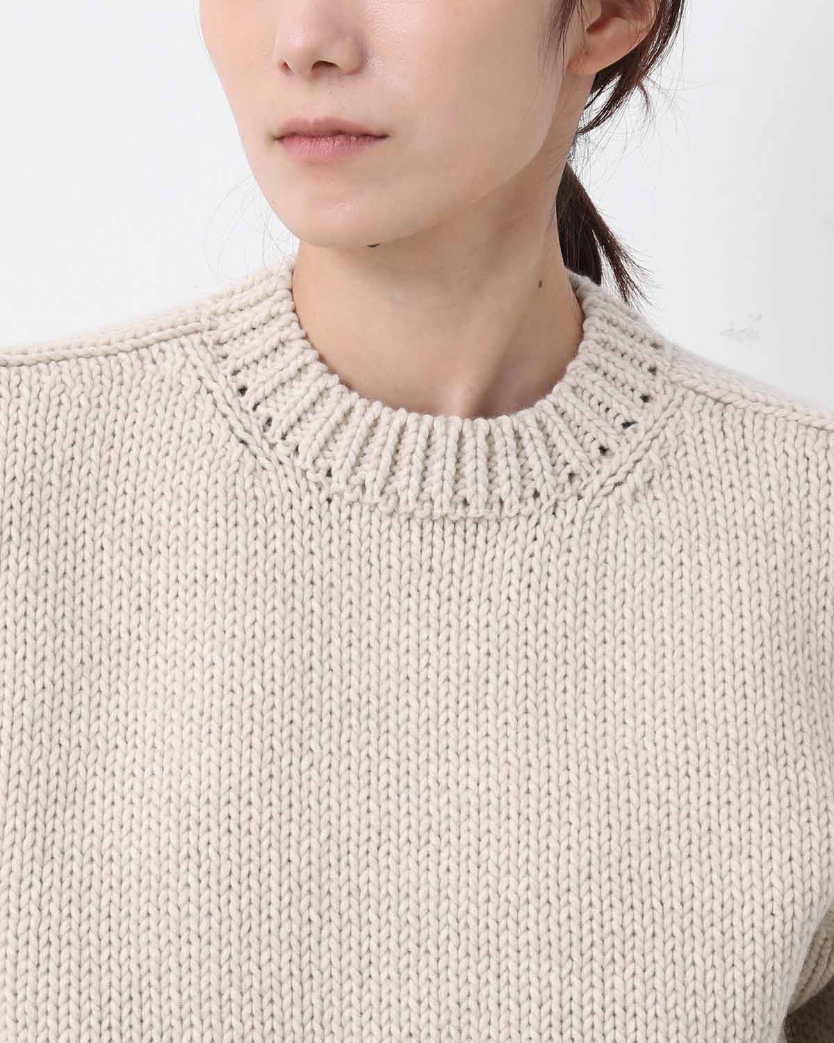 WOOL CASHMERE FELTED KNIT P/O