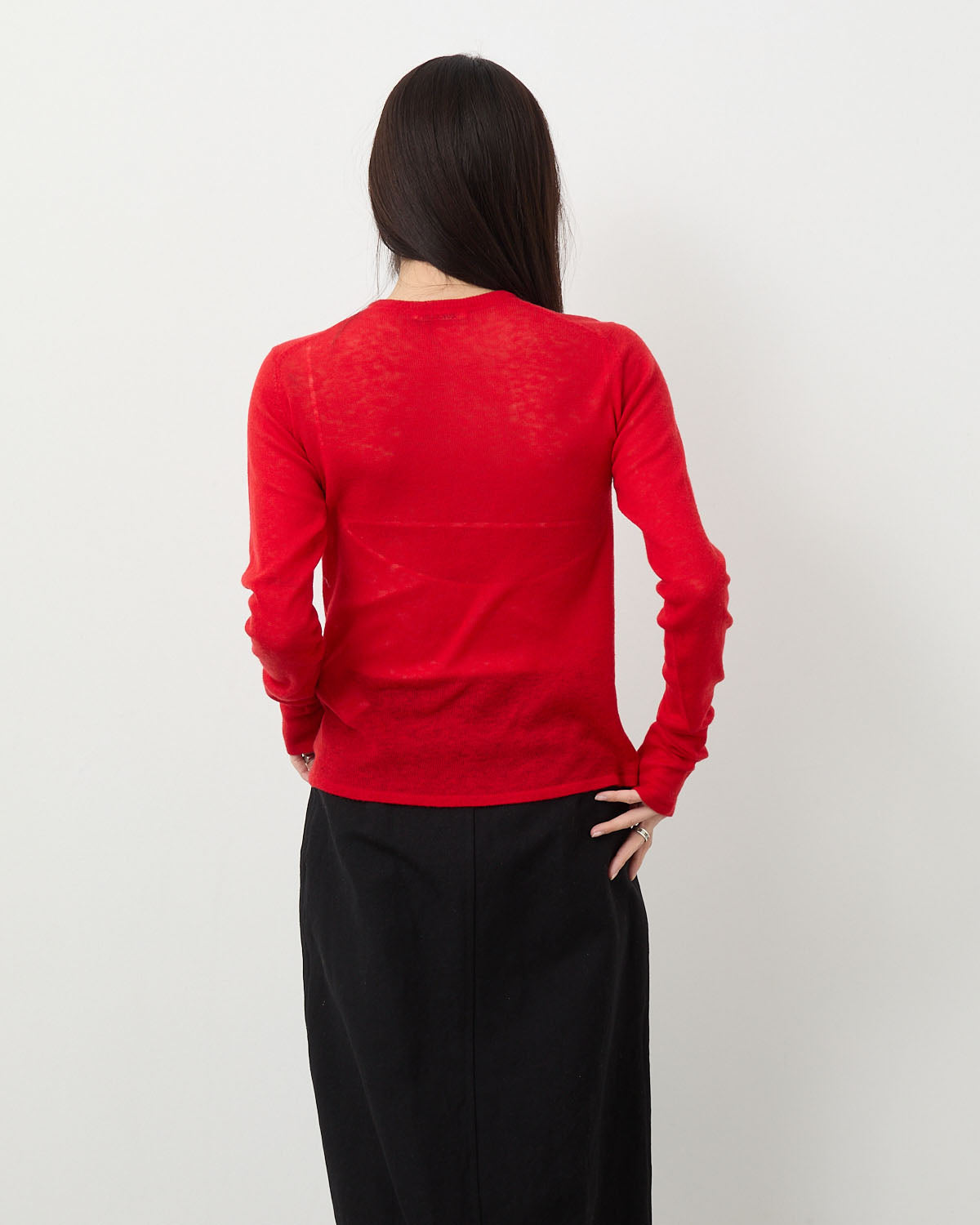 SHEER CASHMERE KNIT CARDIGAN