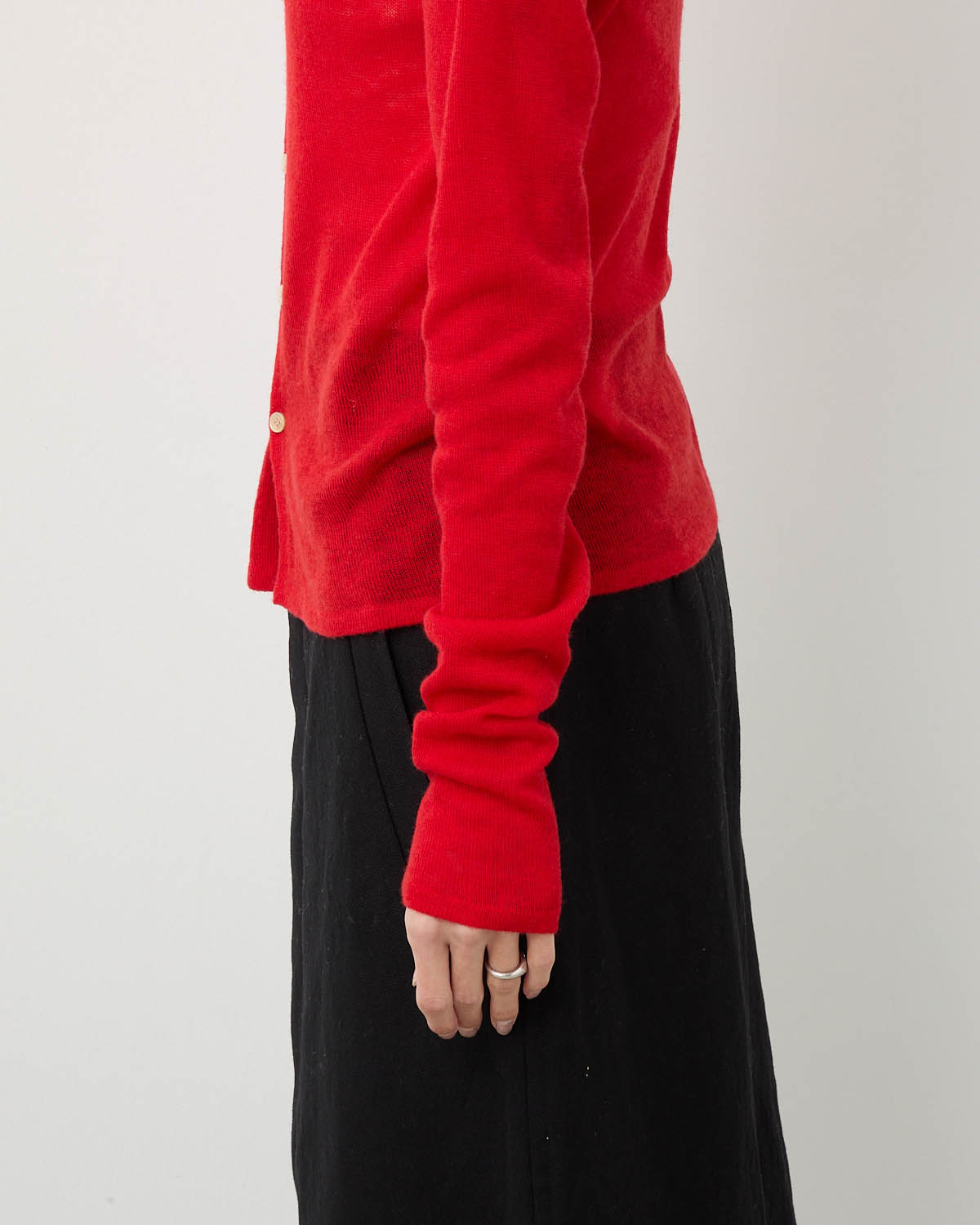 SHEER CASHMERE KNIT CARDIGAN