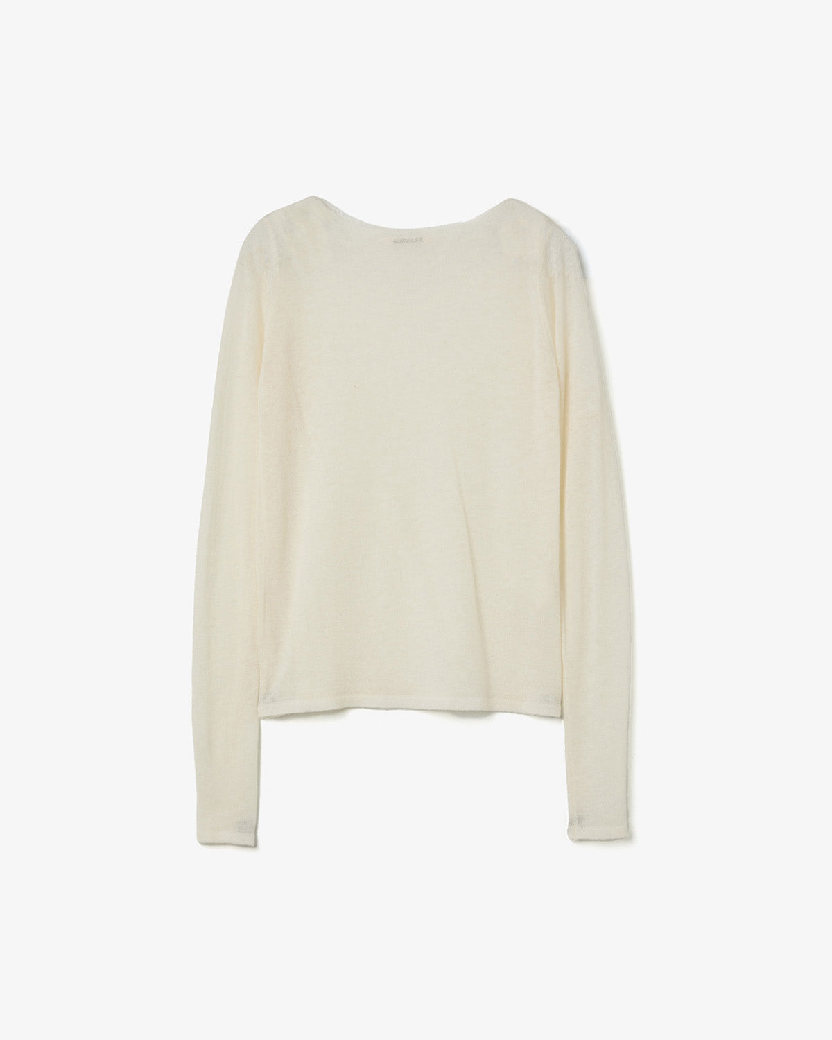 SHEER CASHMERE KNIT BOAT NECK P/O
