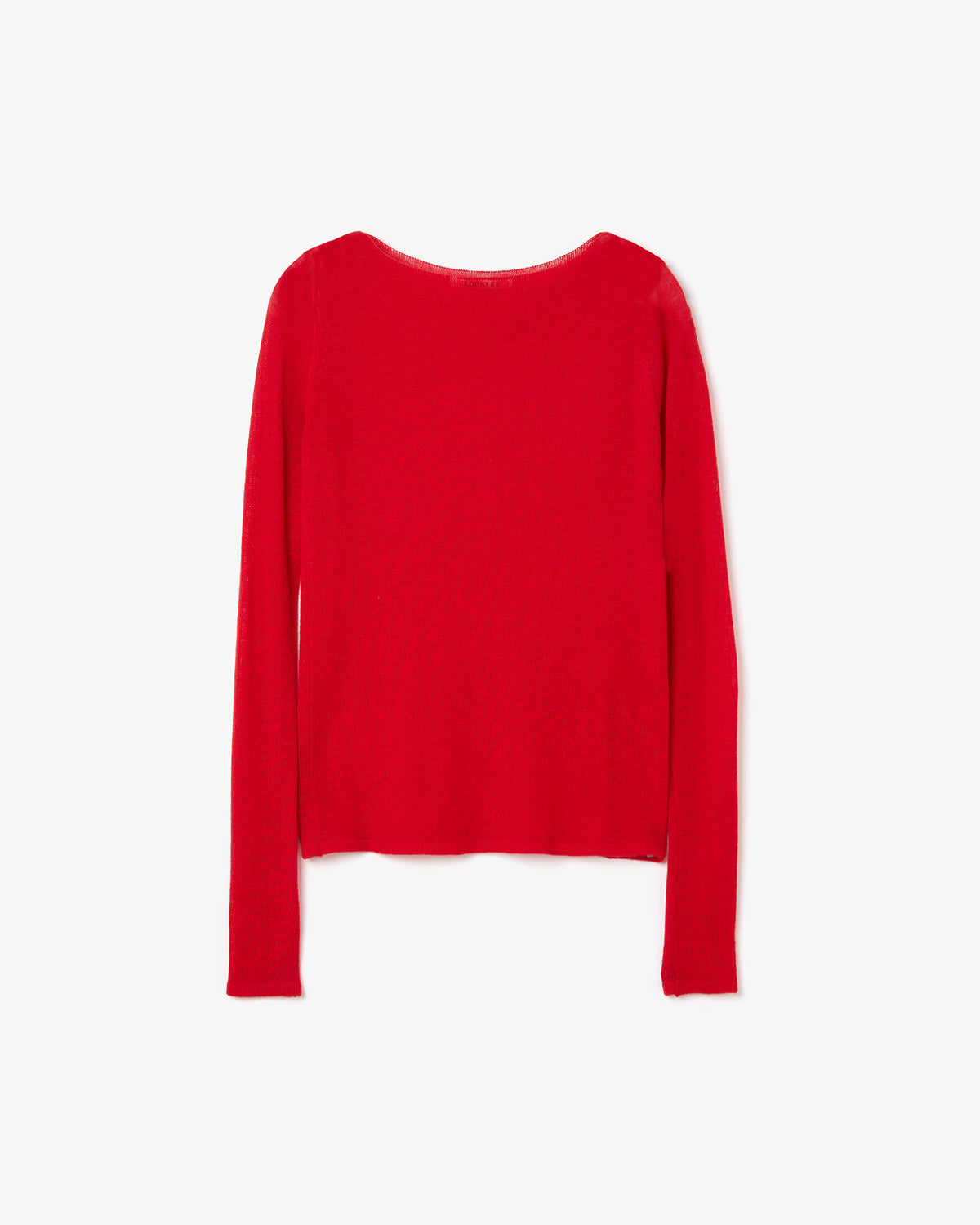 SHEER CASHMERE KNIT BOAT NECK P/O