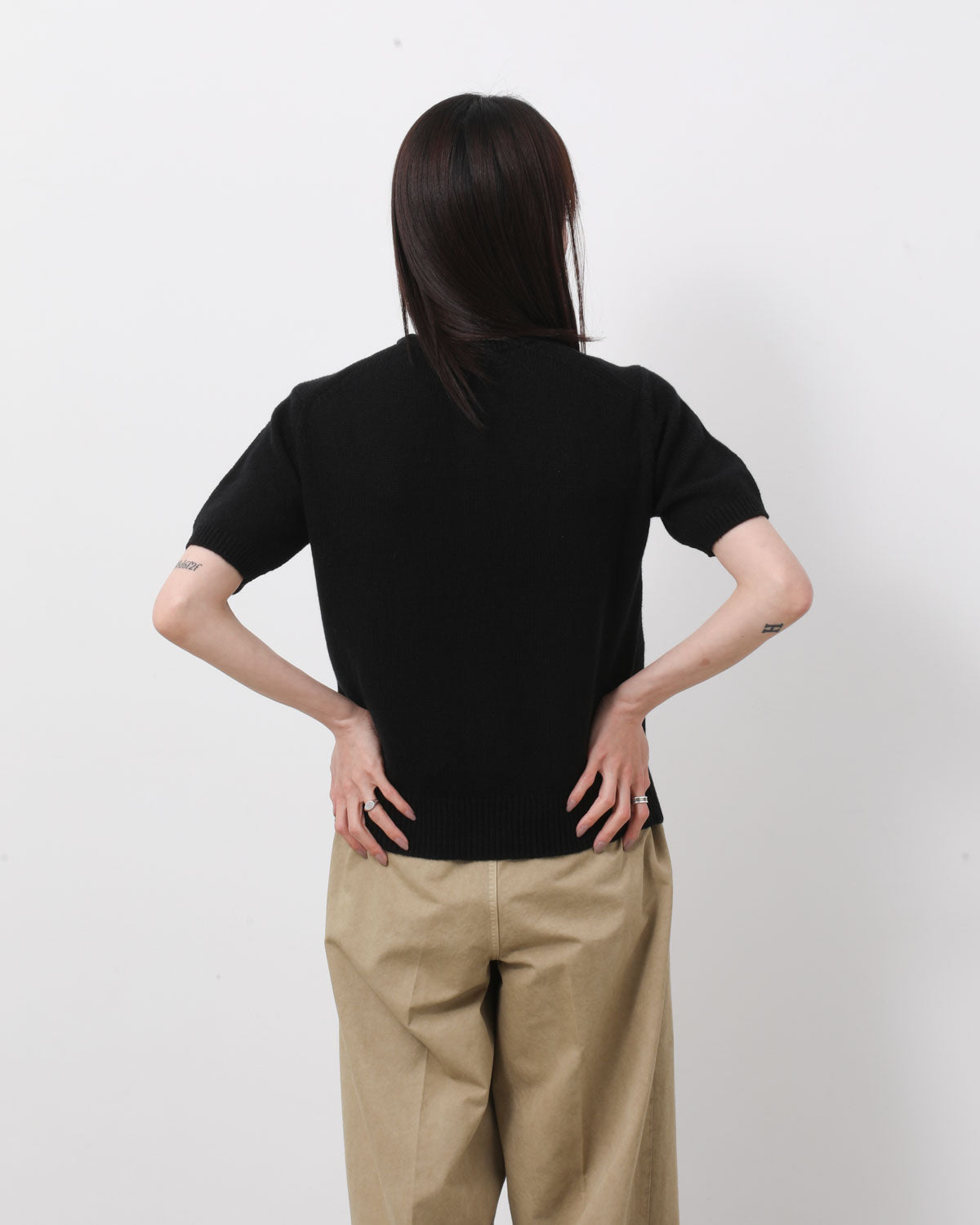 SUMMER CASHMERE KNIT HALF SLEEVED CARDIGAN