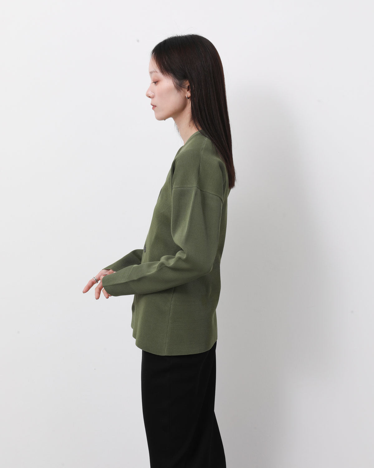 HIGH GAUGE TUCK RIB KNIT CARDIGAN (WOMEN'S)