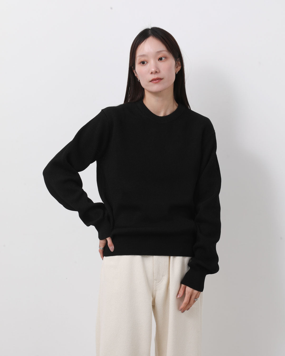 FLAT YARN RIB KNIT P/O (WOMEN'S)