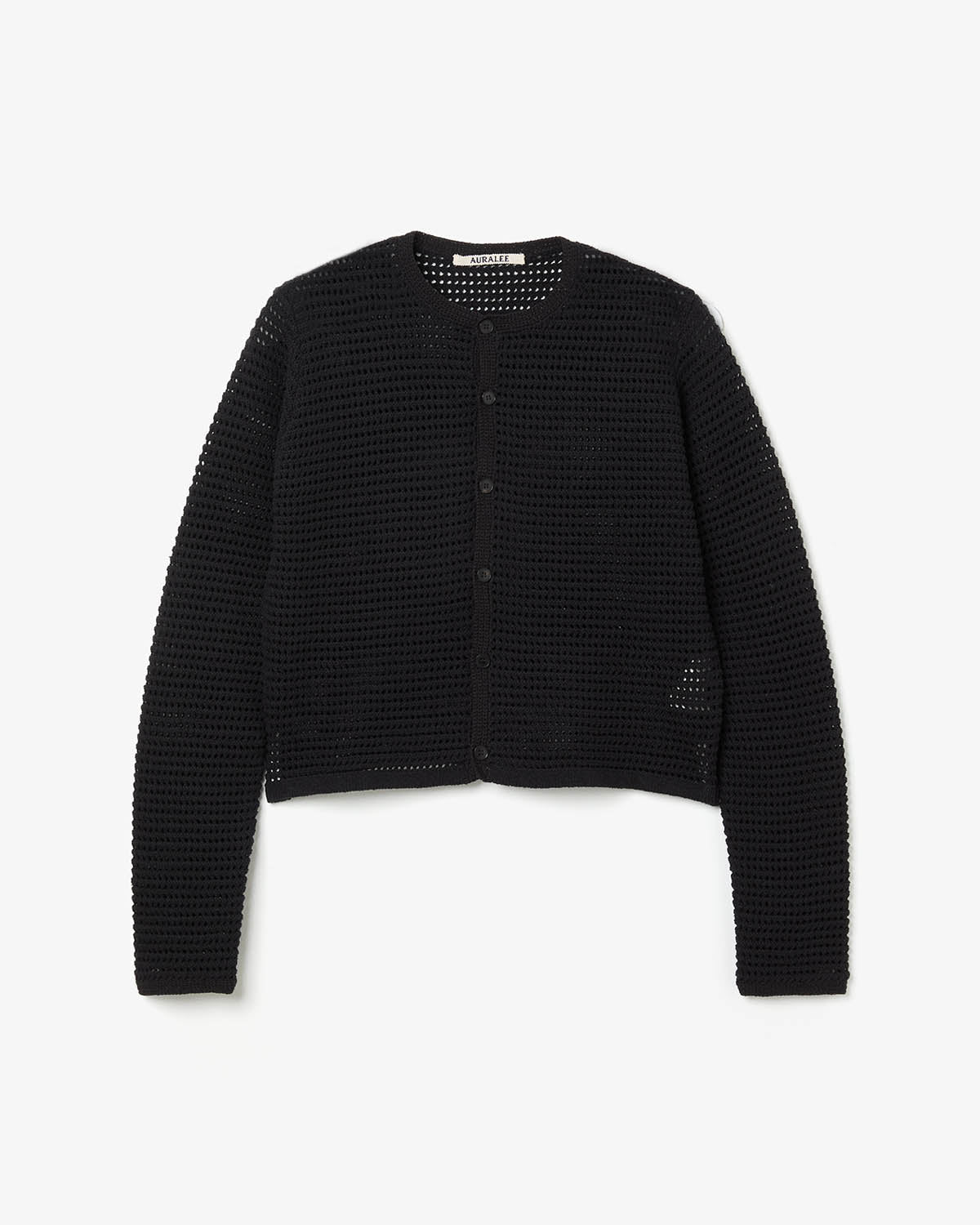 TUSSAH SILK COTTON MESH KNIT CARDIGAN