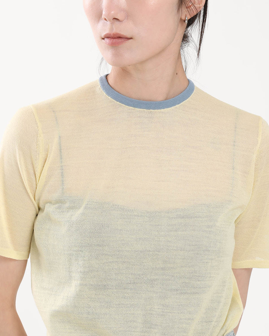 HARD TWIST HIGH GAUGE WOOL SILK KNIT TEE – COVERCHORD