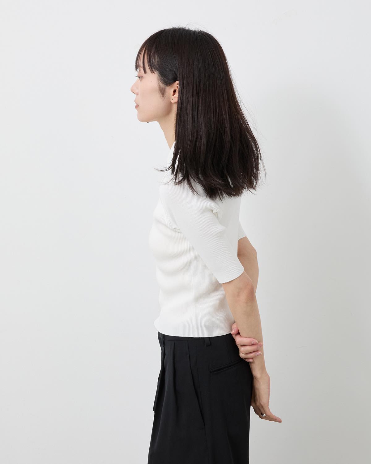 COTTON HIGH GAUGE RIB KNIT POLO