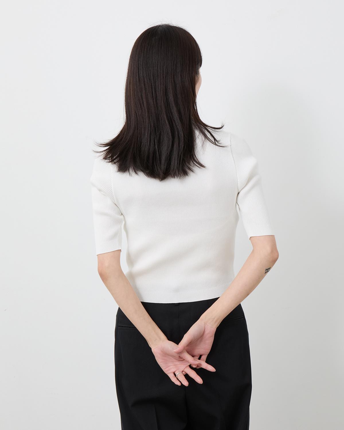 COTTON HIGH GAUGE RIB KNIT POLO