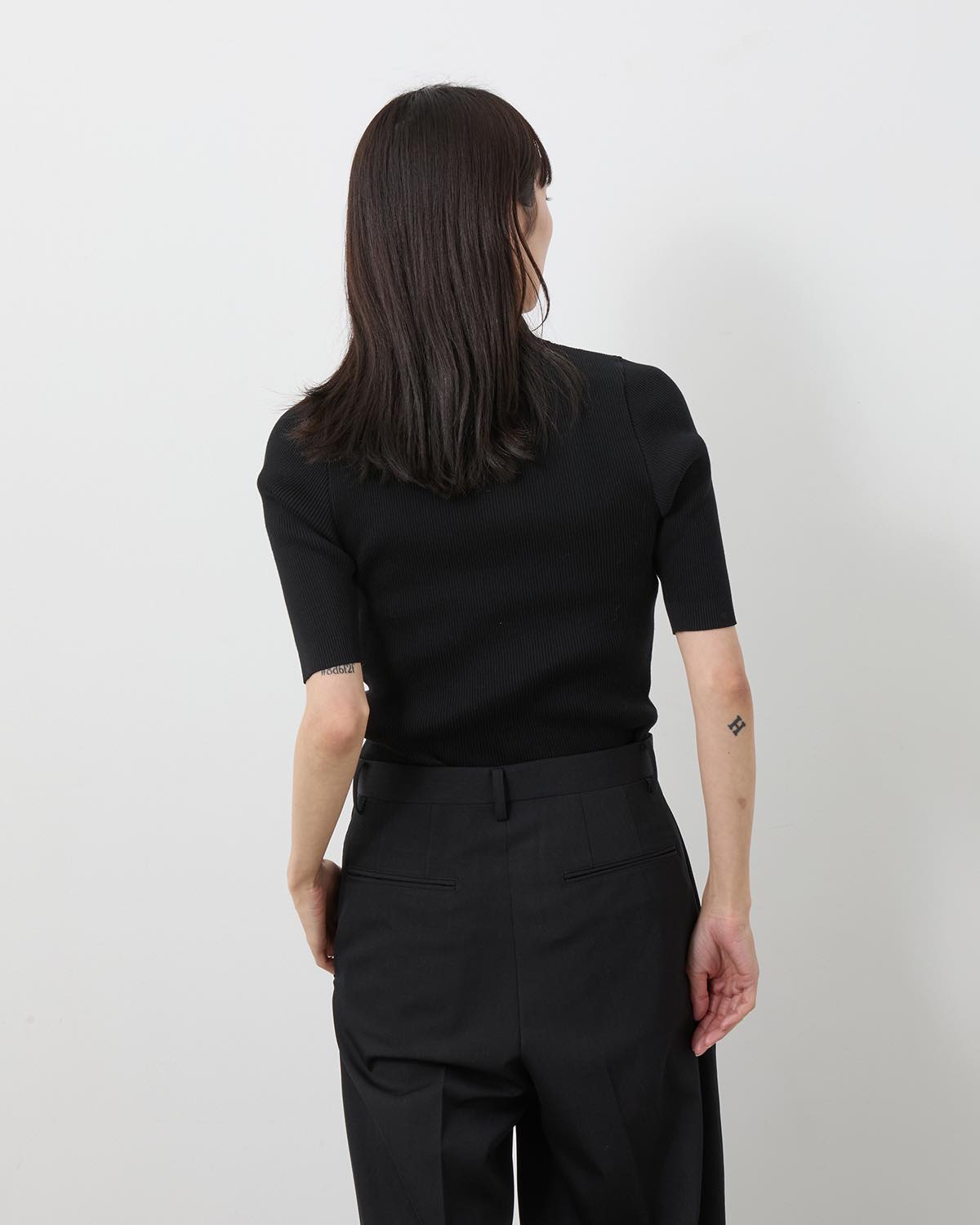 COTTON HIGH GAUGE RIB KNIT POLO