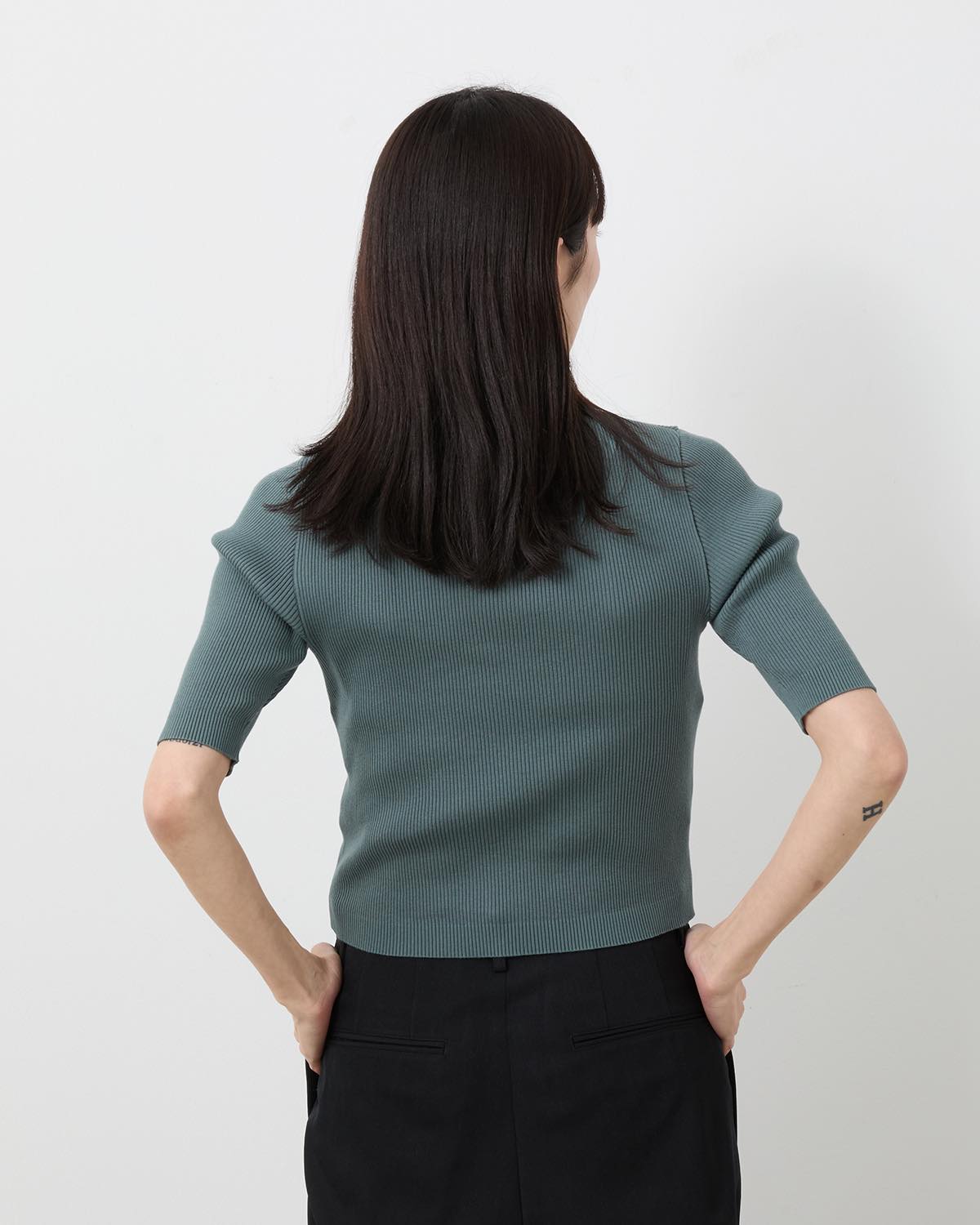 COTTON HIGH GAUGE RIB KNIT POLO