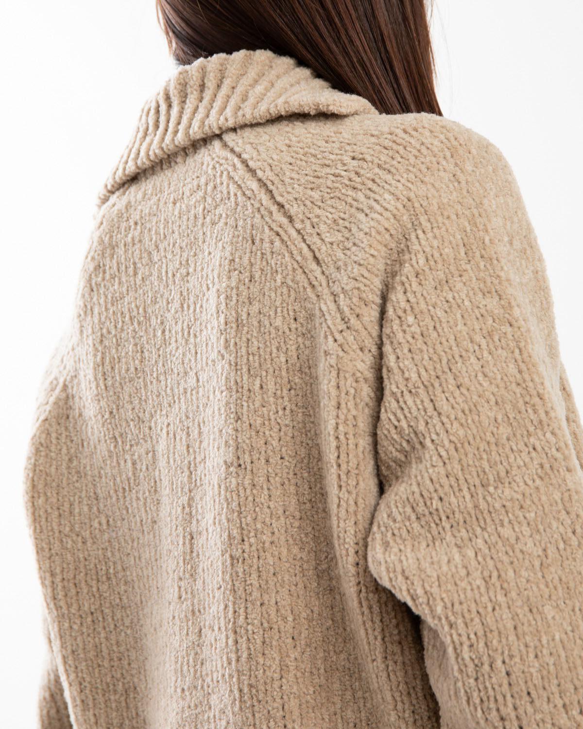 CASHMERE CHENILLE KNIT CARDIGAN