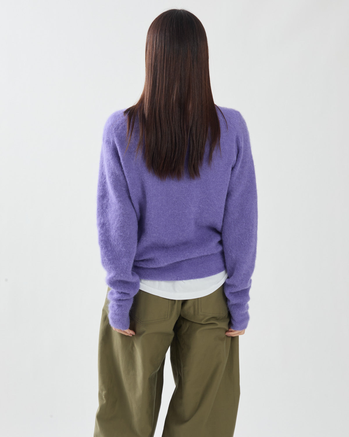 BABY SURI ALPACA SHEER KNIT SKIPPER POLO (WOMEN'S)