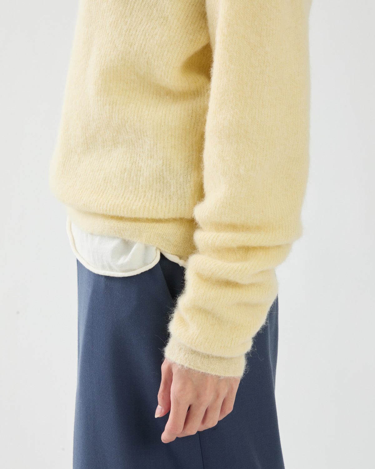 BABY SURI ALPACA SHEER KNIT SKIPPER POLO (WOMEN'S)