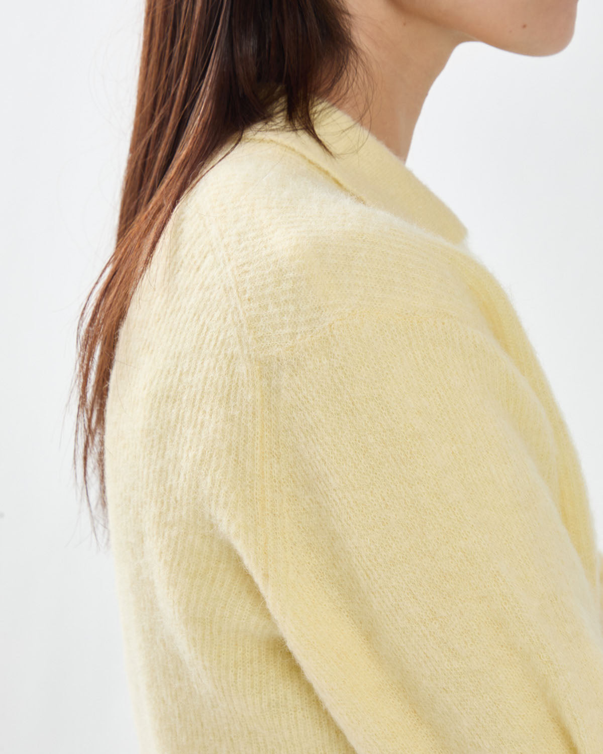 BABY SURI ALPACA SHEER KNIT SKIPPER POLO (WOMEN'S)