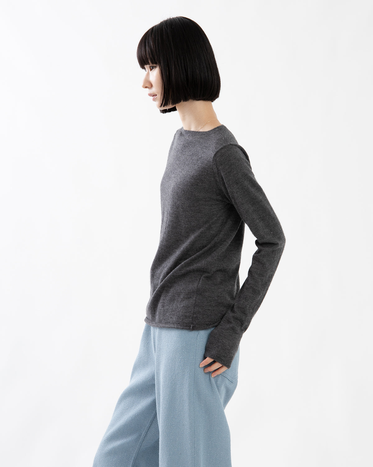 HIGH GAUGE SOFT CASHMERE KNIT P/O
