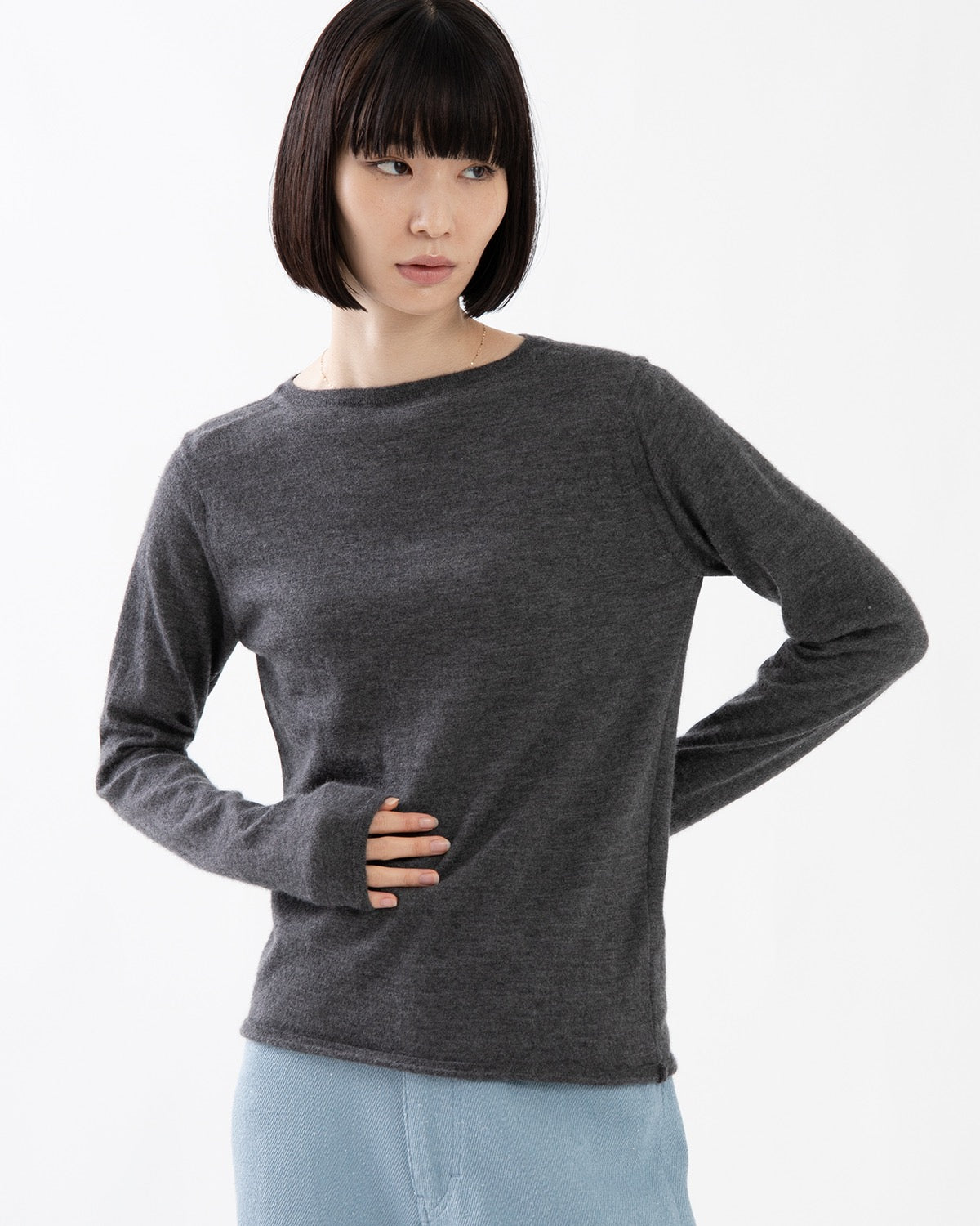 HIGH GAUGE SOFT CASHMERE KNIT P/O