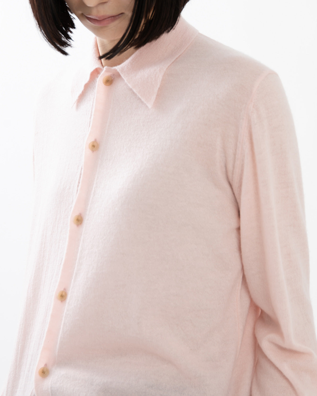 HIGH GAUGE SOFT CASHMERE KNIT SHIRT CARDIGAN