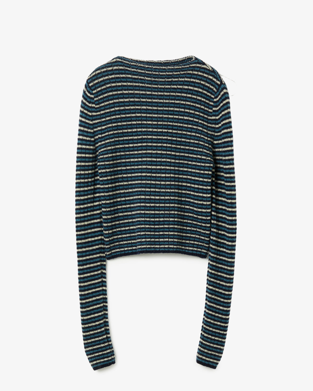 SHETLAND WOOL CASHMERE RIB KNIT BOAT-NECK P/O