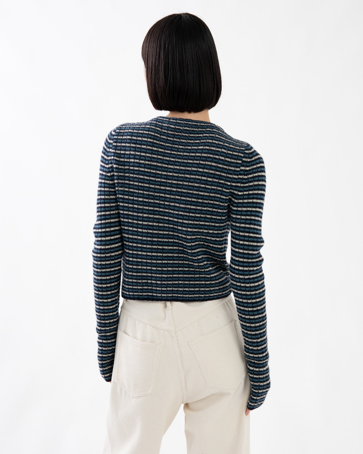 SHETLAND WOOL CASHMERE RIB KNIT BOAT-NECK P/O