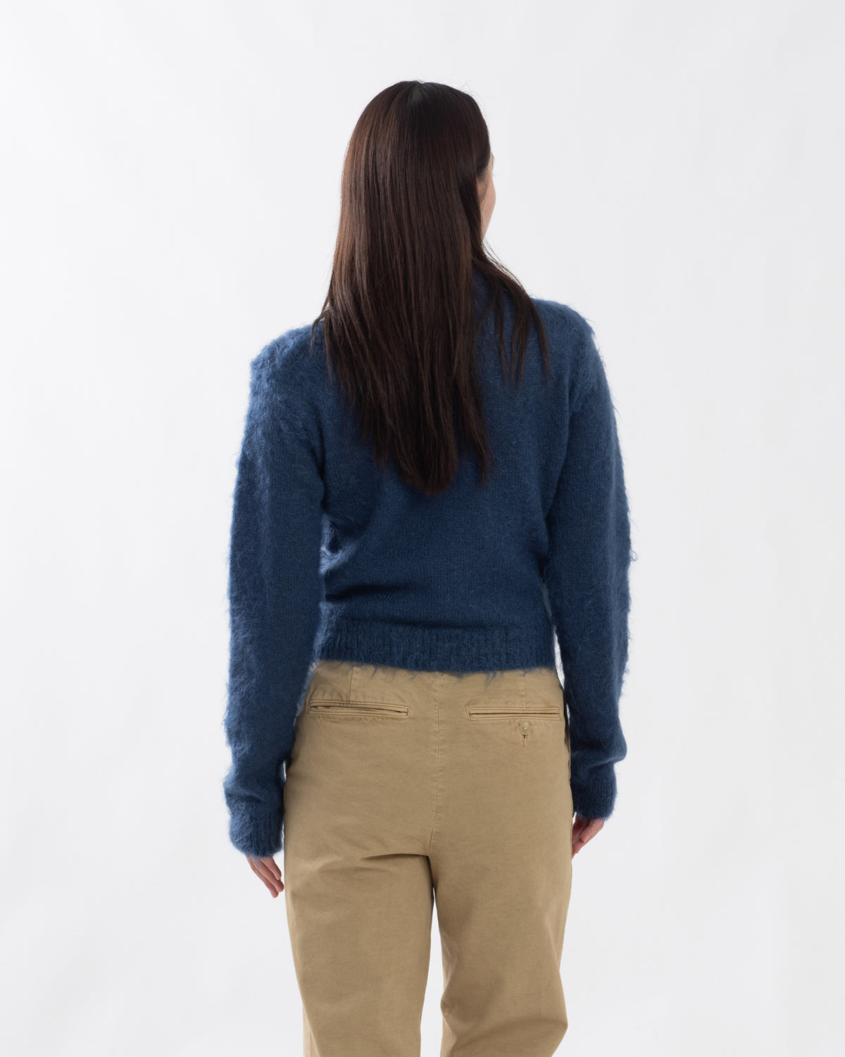 BRUSHED SUPER KID MOHAIR KNIT POLO (WOMEN'S)