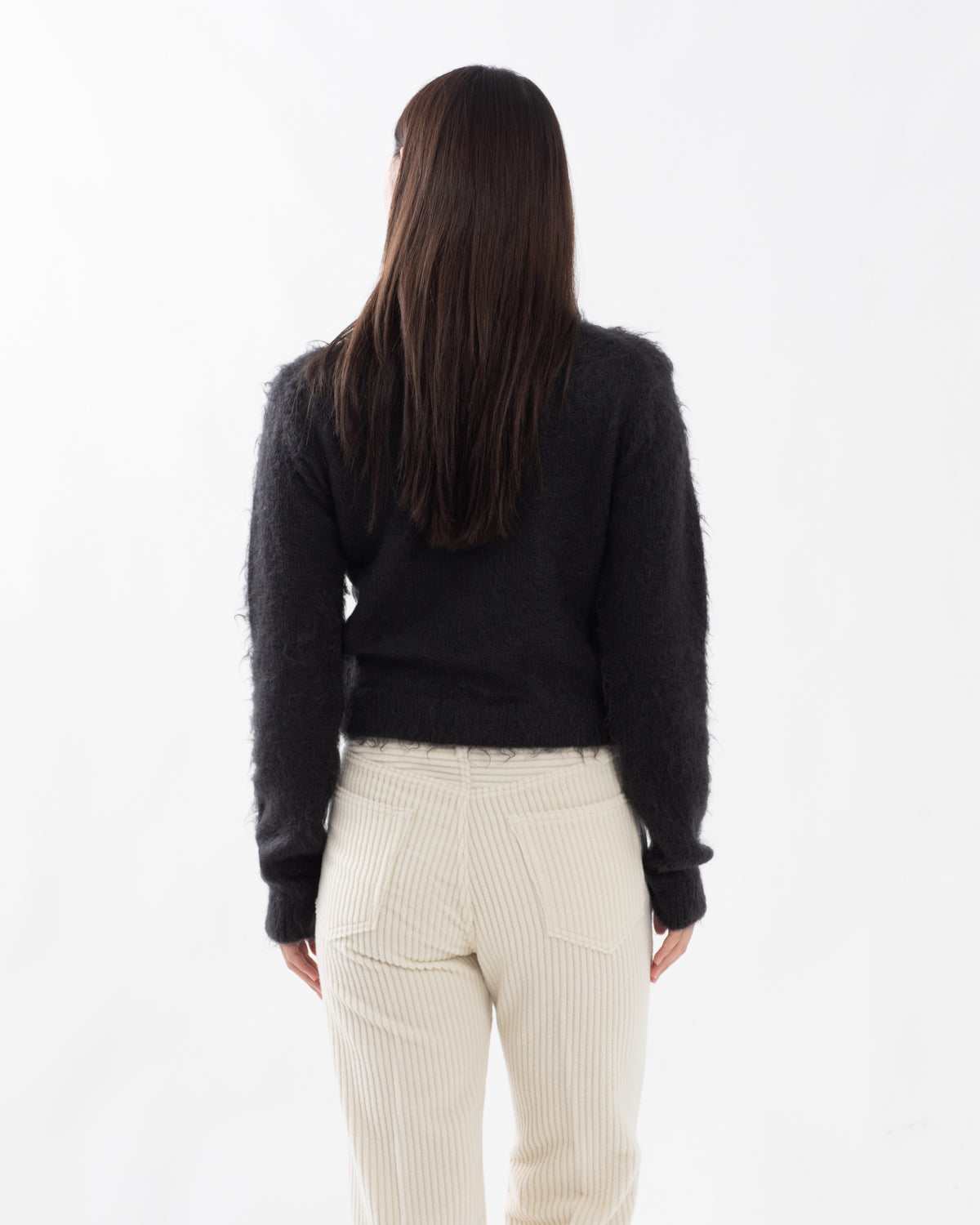 BRUSHED SUPER KID MOHAIR KNIT POLO (WOMEN'S)