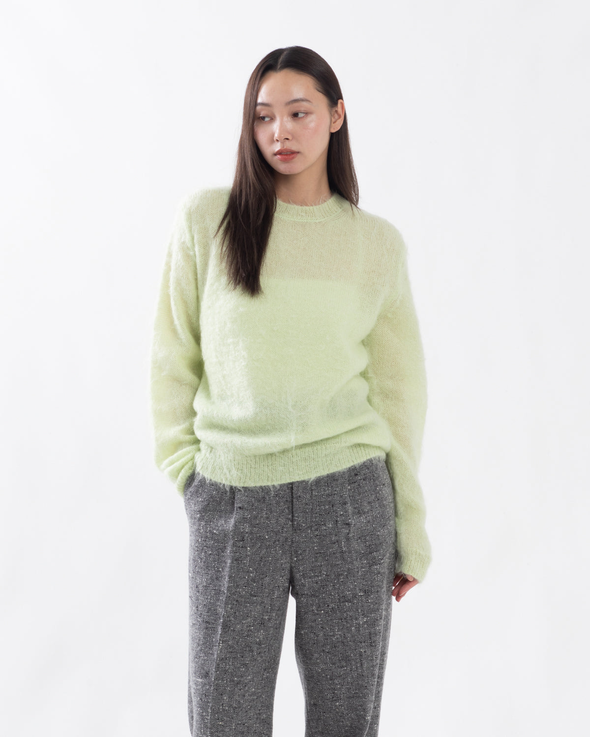 BRUSHED SUPER KID MOHAIR KNIT P/O (WOMEN'S)