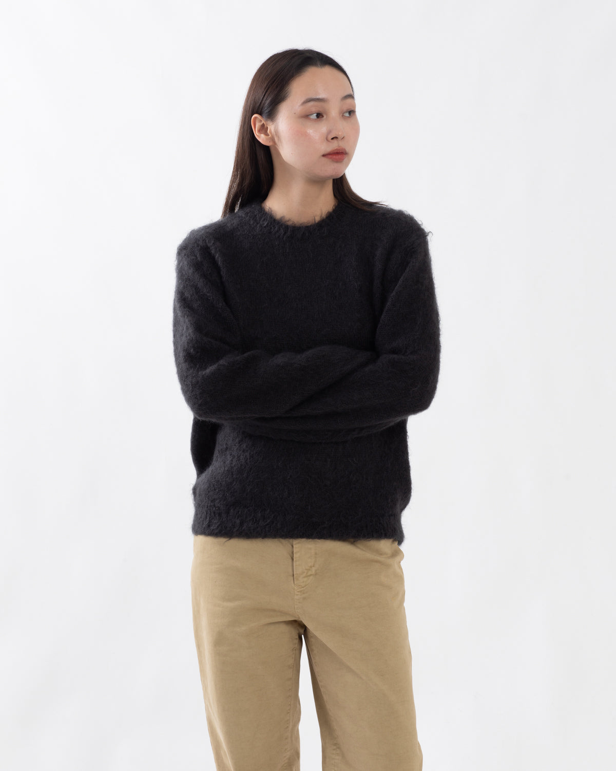 BRUSHED SUPER KID MOHAIR KNIT P/O (WOMEN'S)