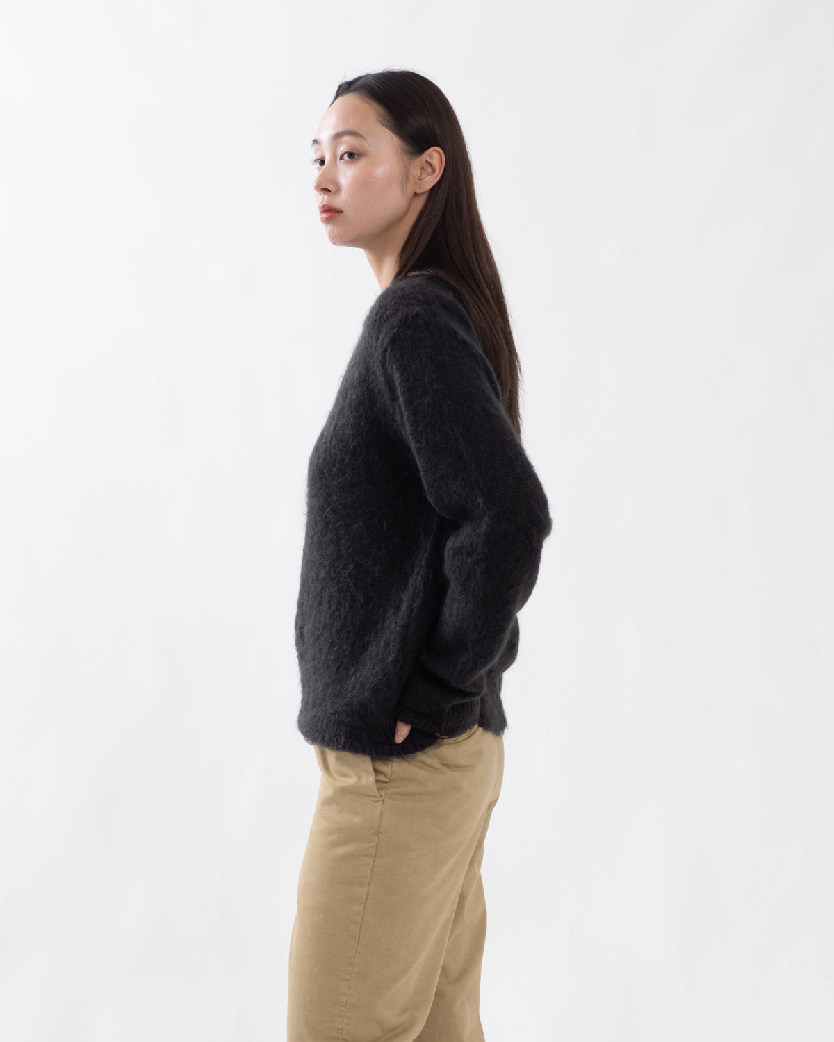 BRUSHED SUPER KID MOHAIR KNIT P/O (WOMEN'S)