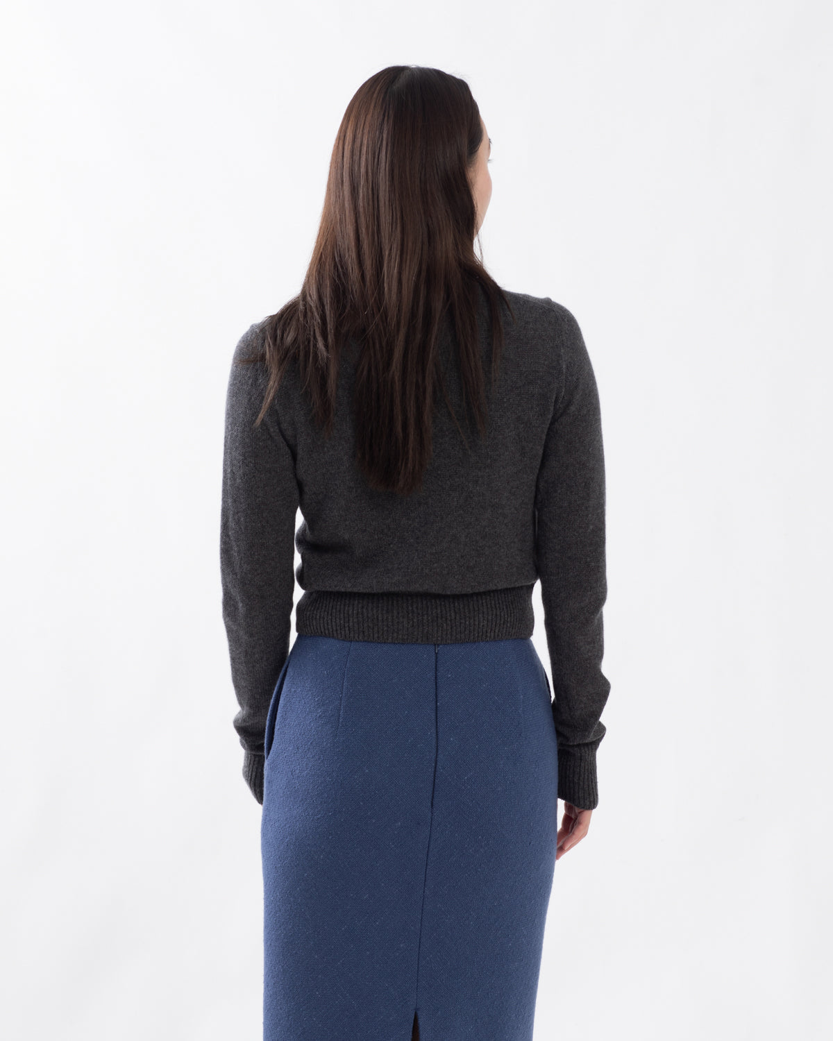 LIGHT CASHMERE KNIT CREW-NECK CARDIGAN