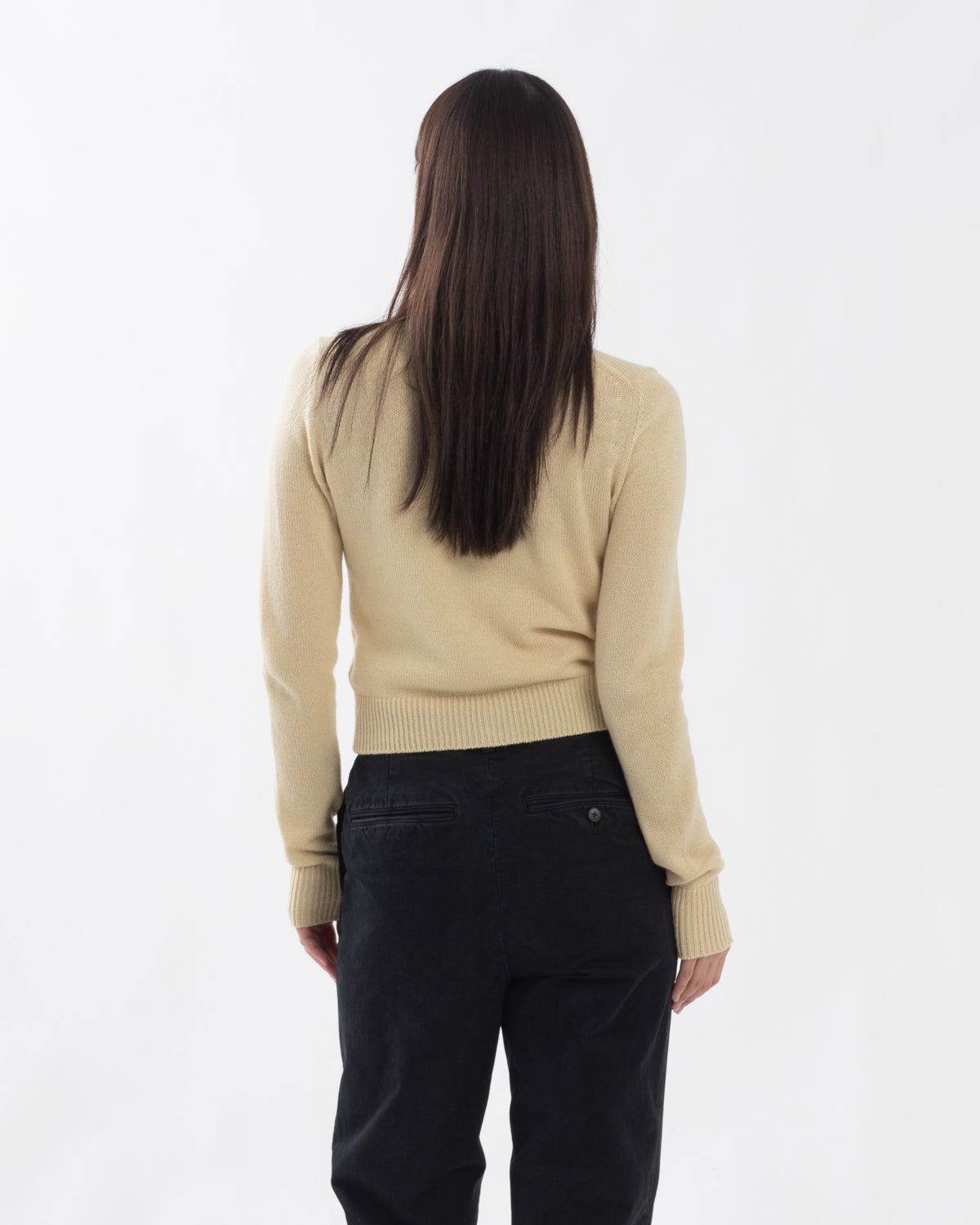 LIGHT CASHMERE KNIT CREW-NECK CARDIGAN