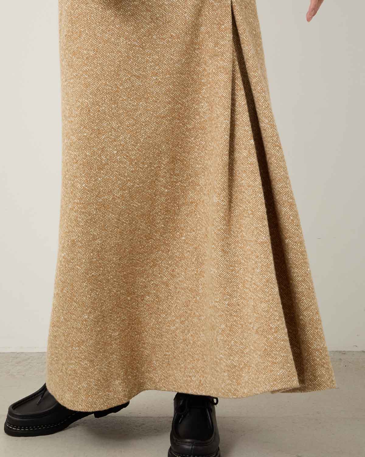 HOMESPUN TWEED DRAPE DRESS