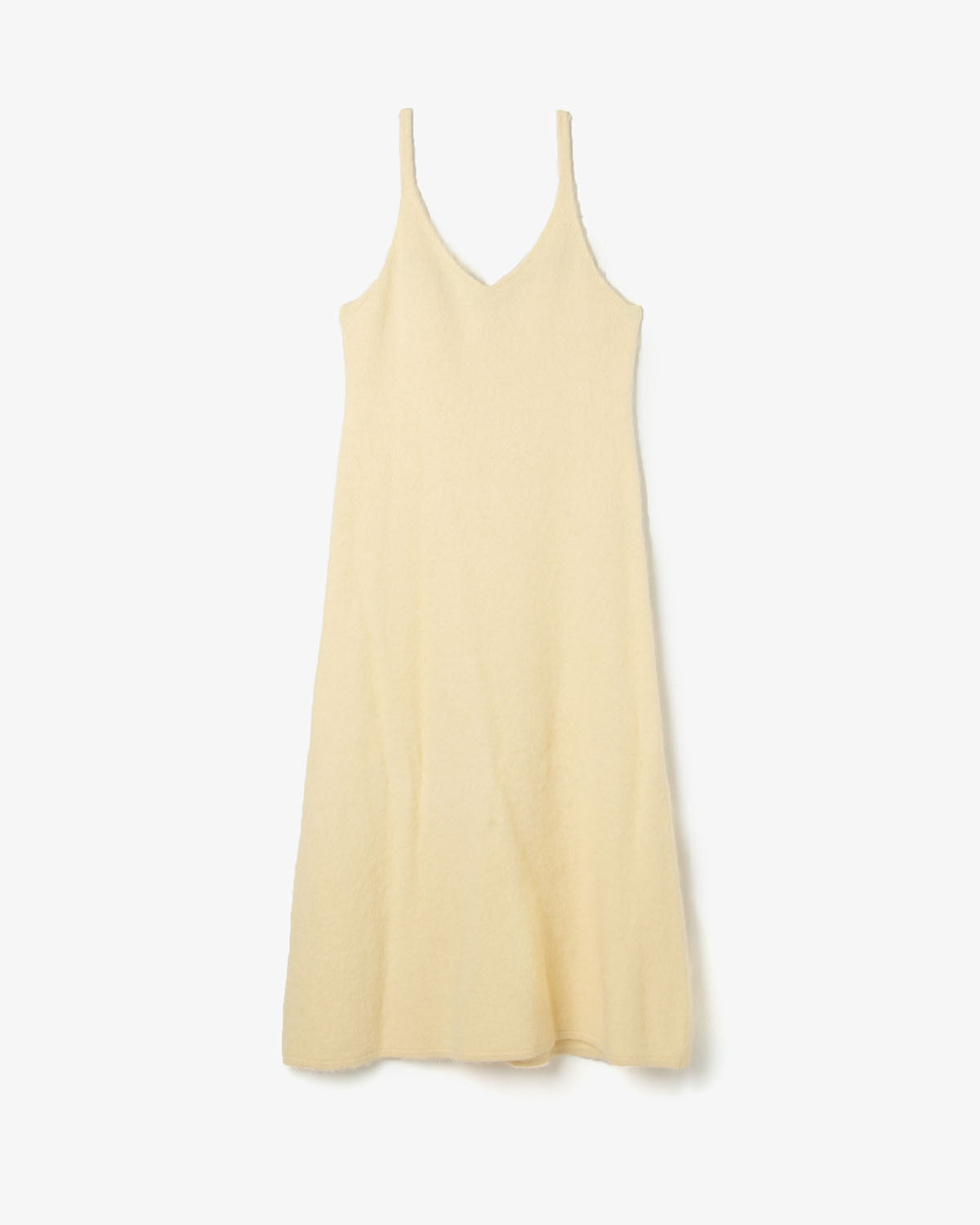 GARMENT-DYED BABY ALPACA FUR KNIT DRESS