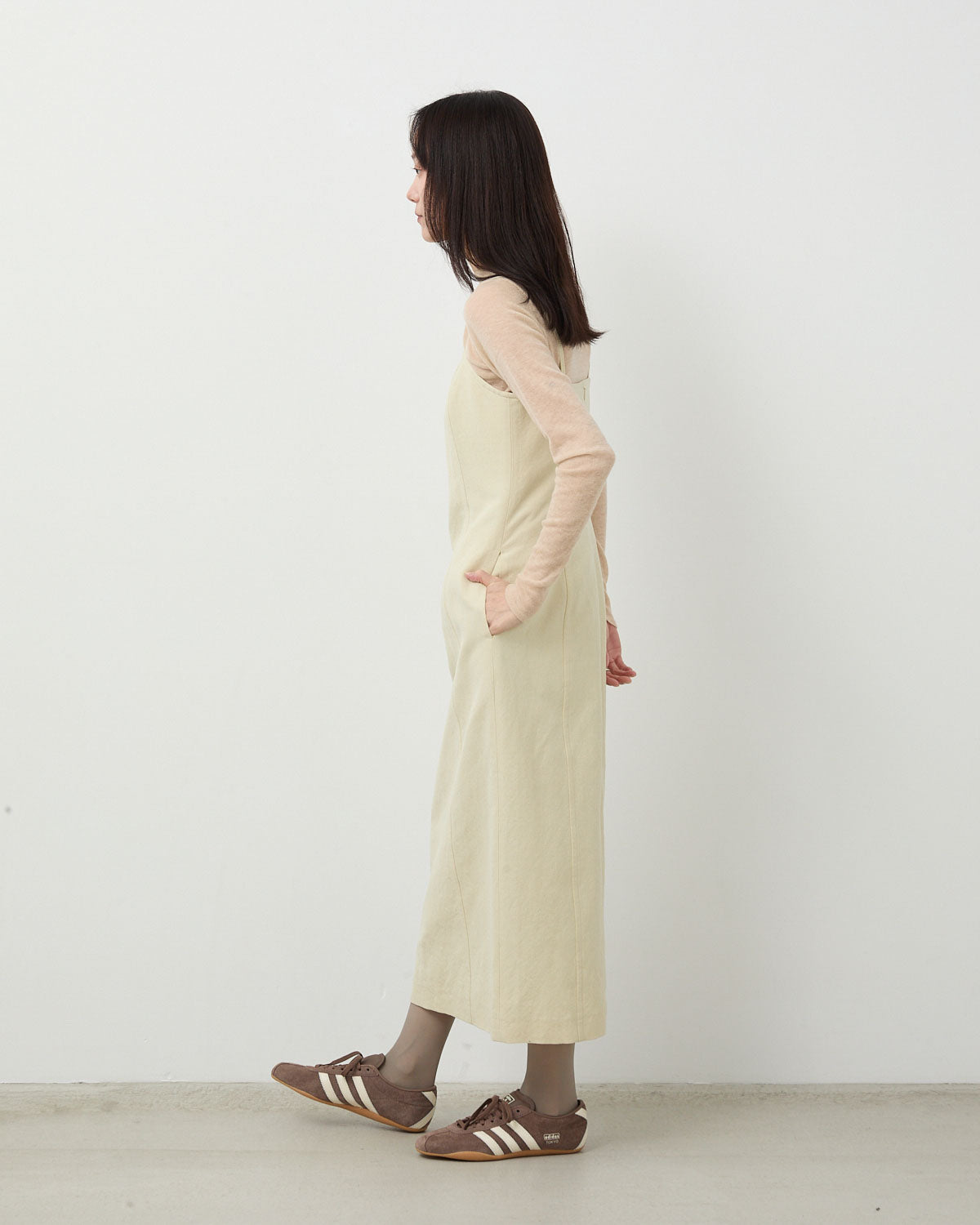 WOOL COTTON LINEN OX CAMISOLE DRESS